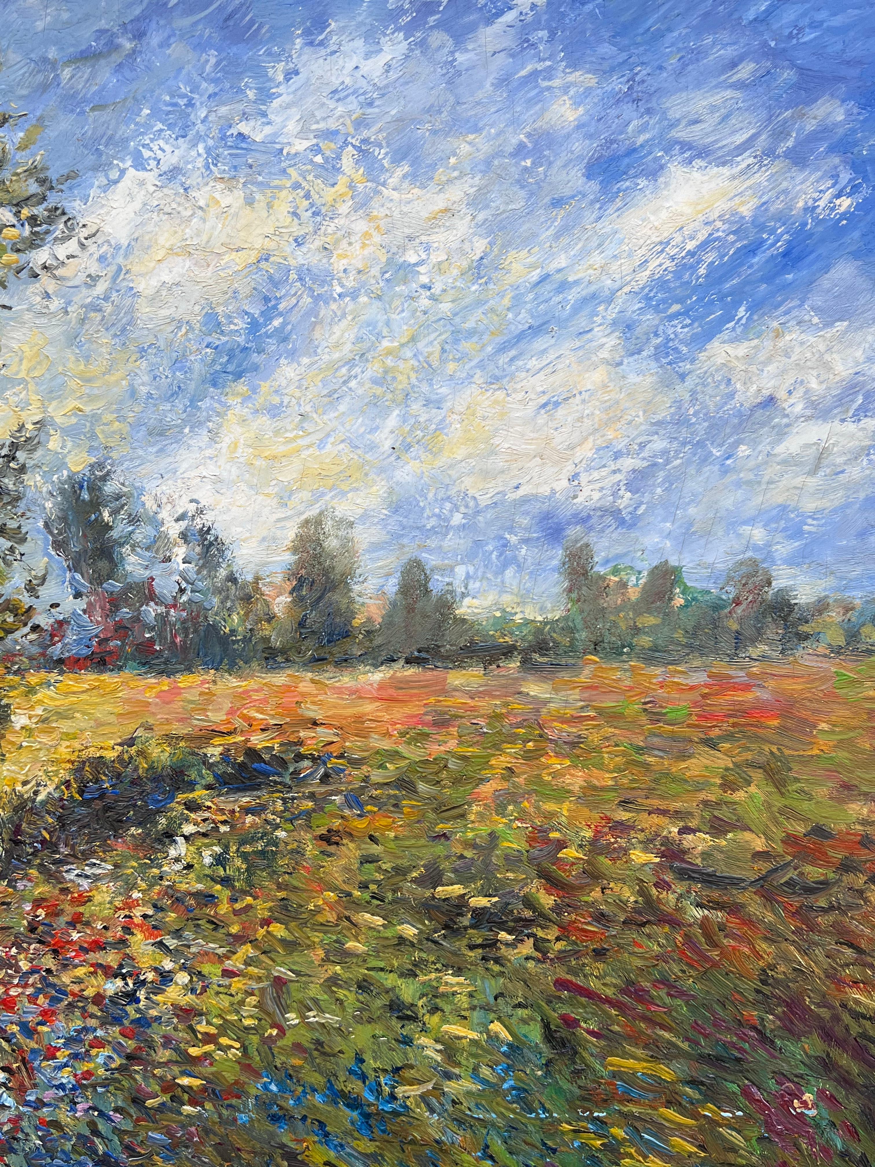 The Flower Meadows
by Paul Flaubert (French, 1928–1994)
signed oil on panel, framed
framed: 23 x 26.5 inches
panel: 18 x 22 inches
Provenance: private collection, France
Condition: very good condition.

For more any more information please do