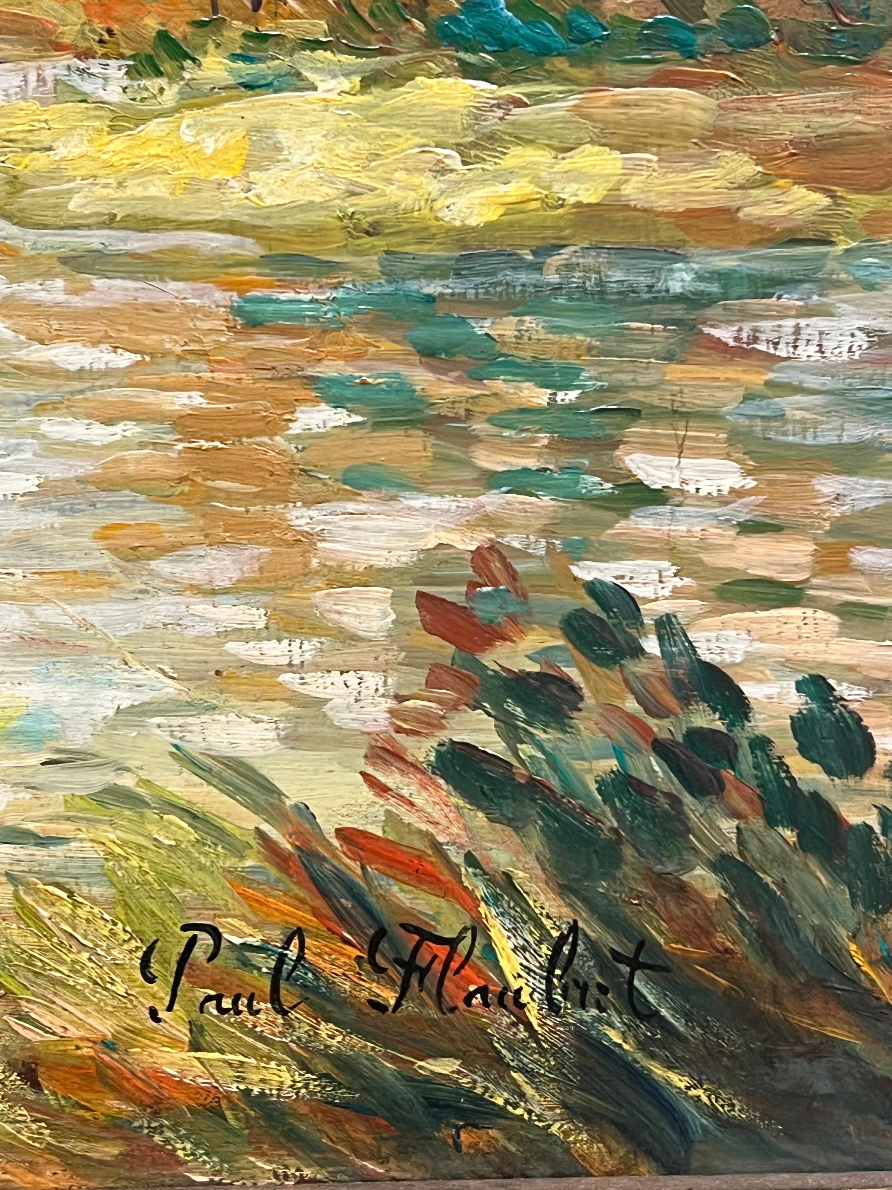 Die französische Landschaft
von Paul Flaubert (Französisch 1928-1994)
signiertes Öl auf Karton, gerahmt
Gerahmt: 19 x 22 Zoll
Brett : 13 x 16 Zoll
Provenienz: Privatsammlung, Frankreich
Condit: sehr guter Zustand

