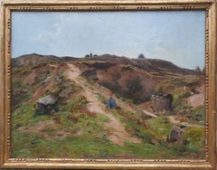 Landscape with a boy on a path