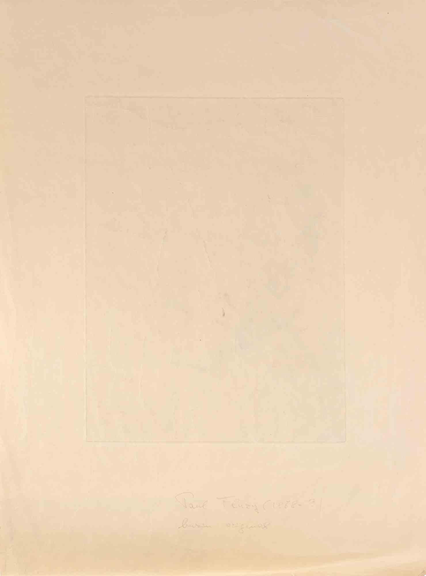 Portrait of Mustafa Kemal Atatürk- Etching by Paul Flury - Early 20th Century For Sale 1