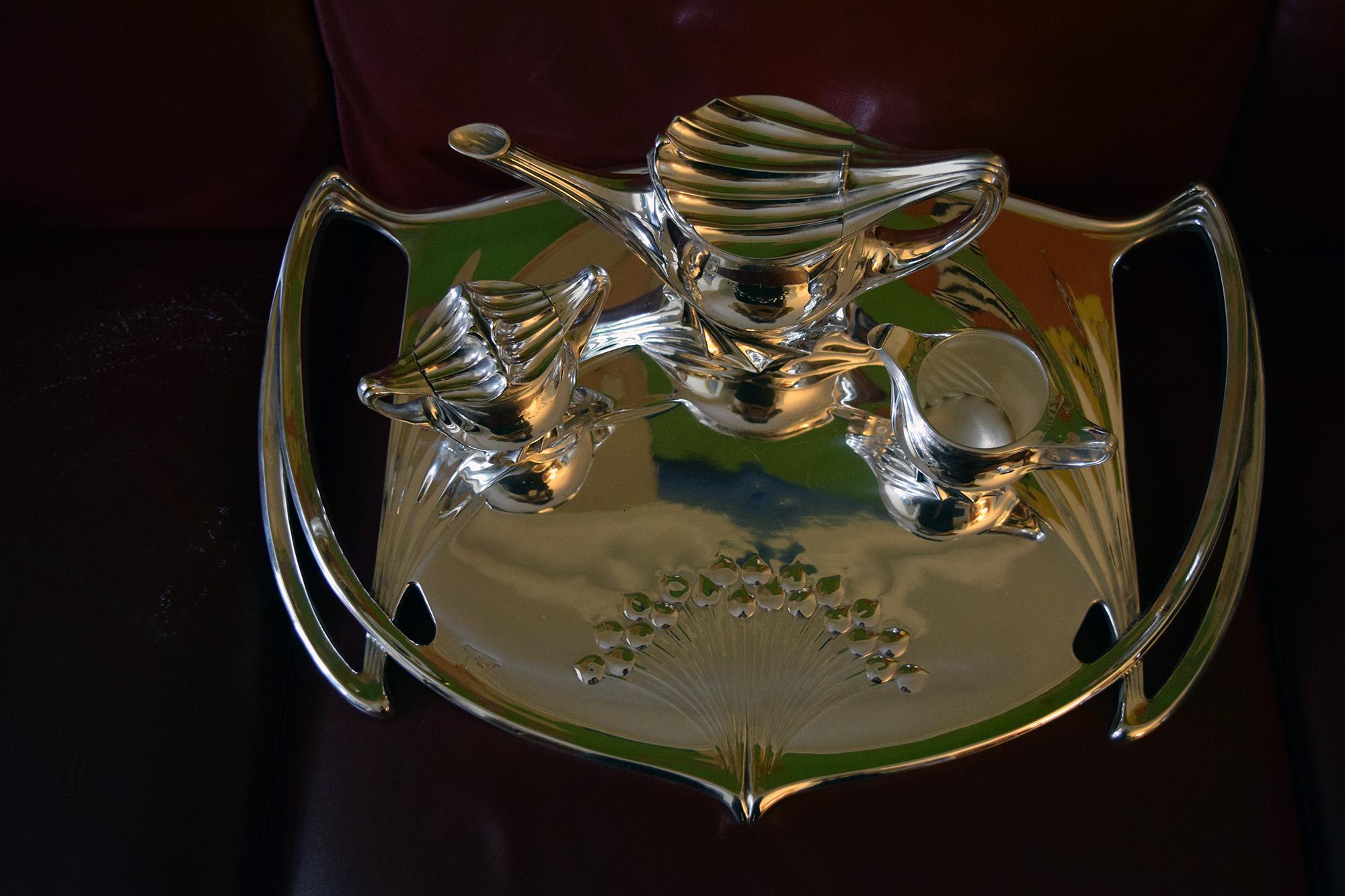 Paul Follot an amazing  rare tea set circa 1900 incredible Art Nouveau example For Sale 10