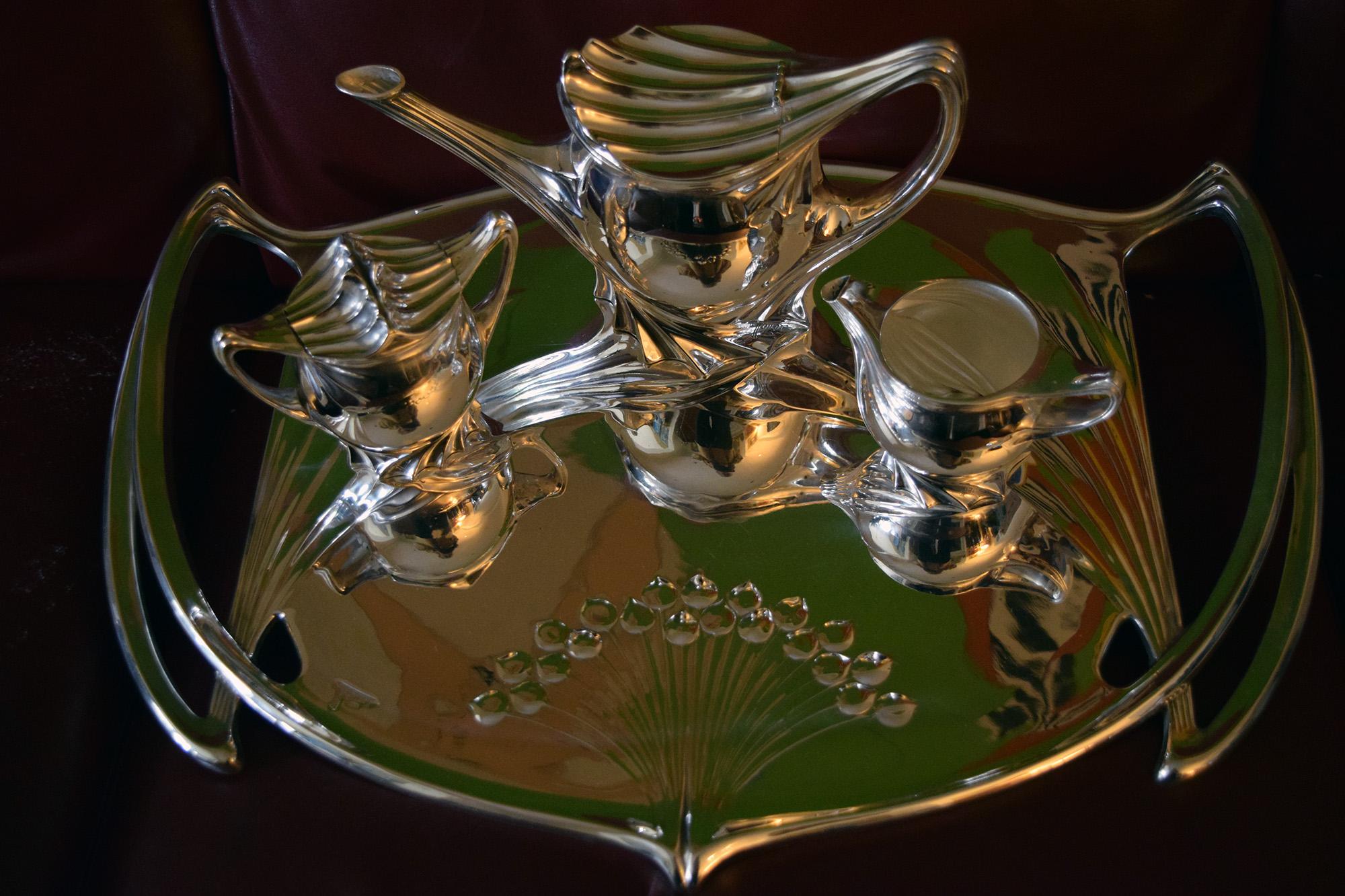 Paul Follot an amazing  rare tea set circa 1900 incredible Art Nouveau example For Sale 3