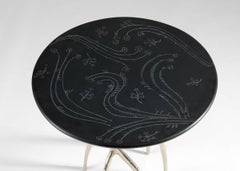 Paul Follot, Ebonized & Gilt-wood Two-tier Table, France, circa 1924