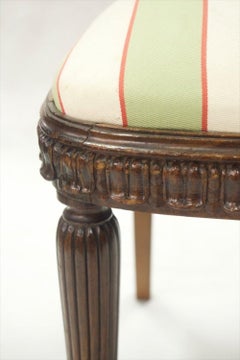 Paul Follot Four Sculpted Rosewood Side Chairs