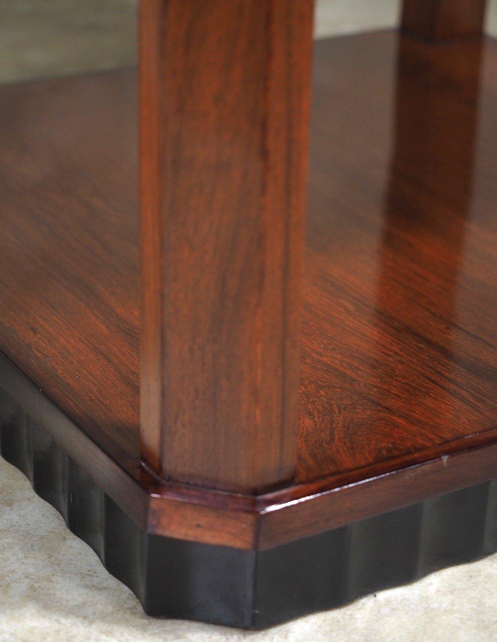 Art Deco Paul Follot mahogany and ebony low table For Sale