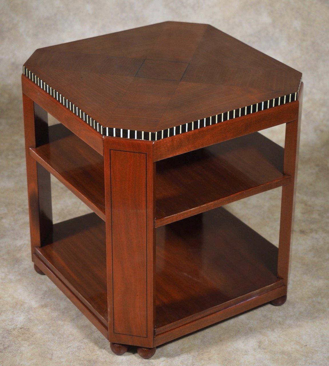 French Paul Follot Modernist Side Table For Sale