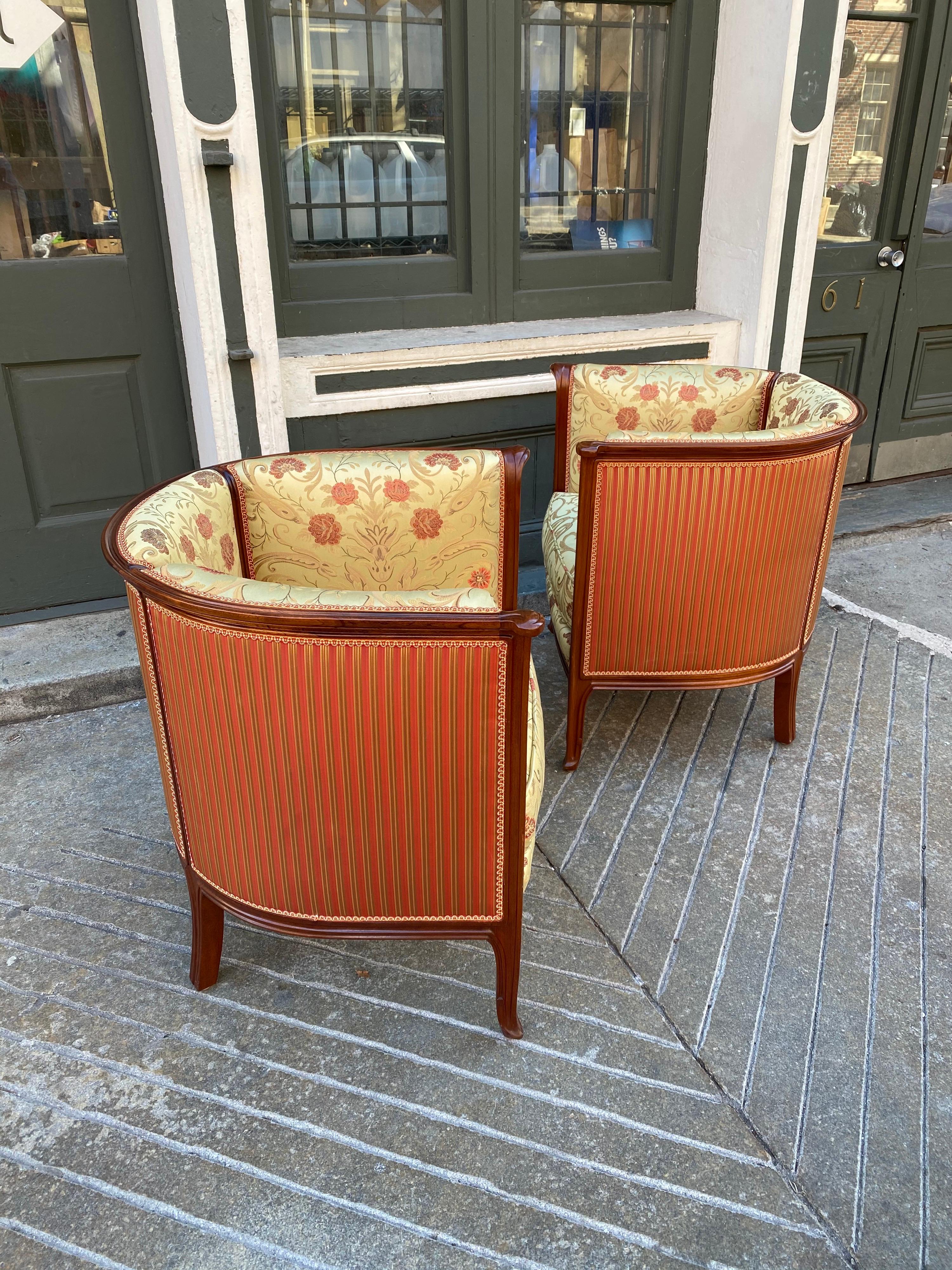 French Paul Follot Pair of Armchairs