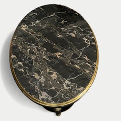 Paul Follot Pair of Black Lacquer and Gilded side Tables