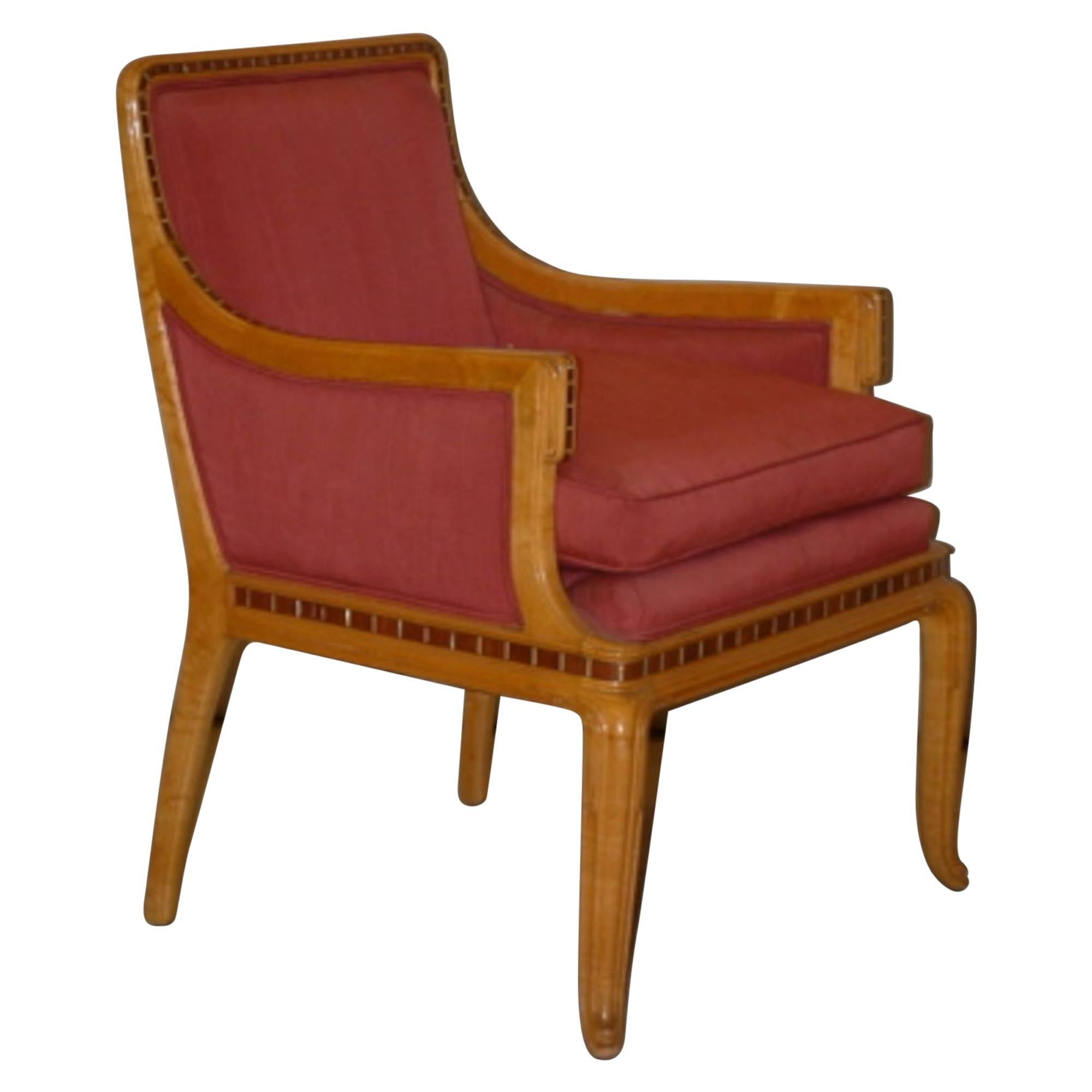 Paul Follot Pair of Inlaid Armchairs