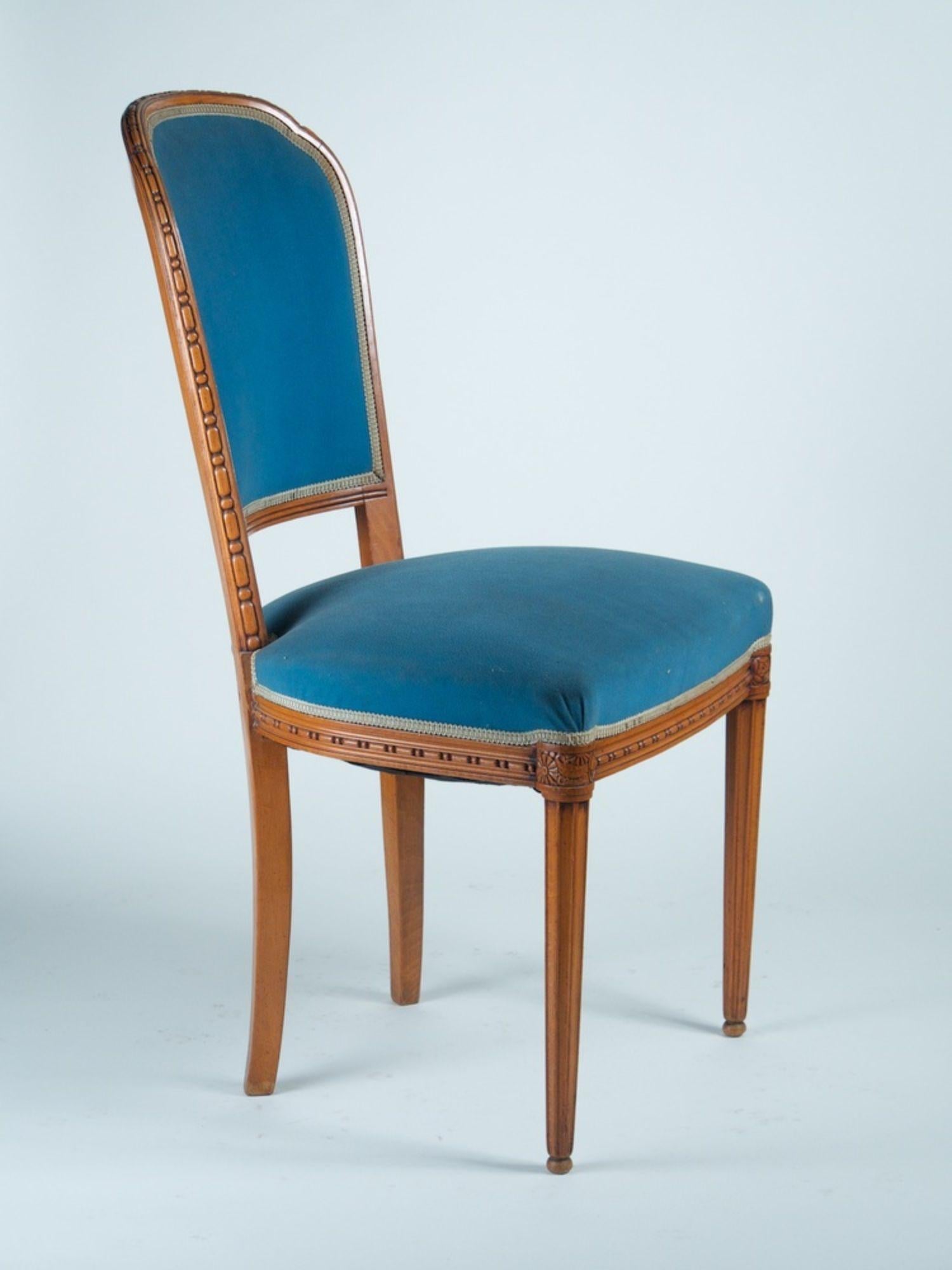 Art Deco Paul Follot Pair of Side Chairs For Sale