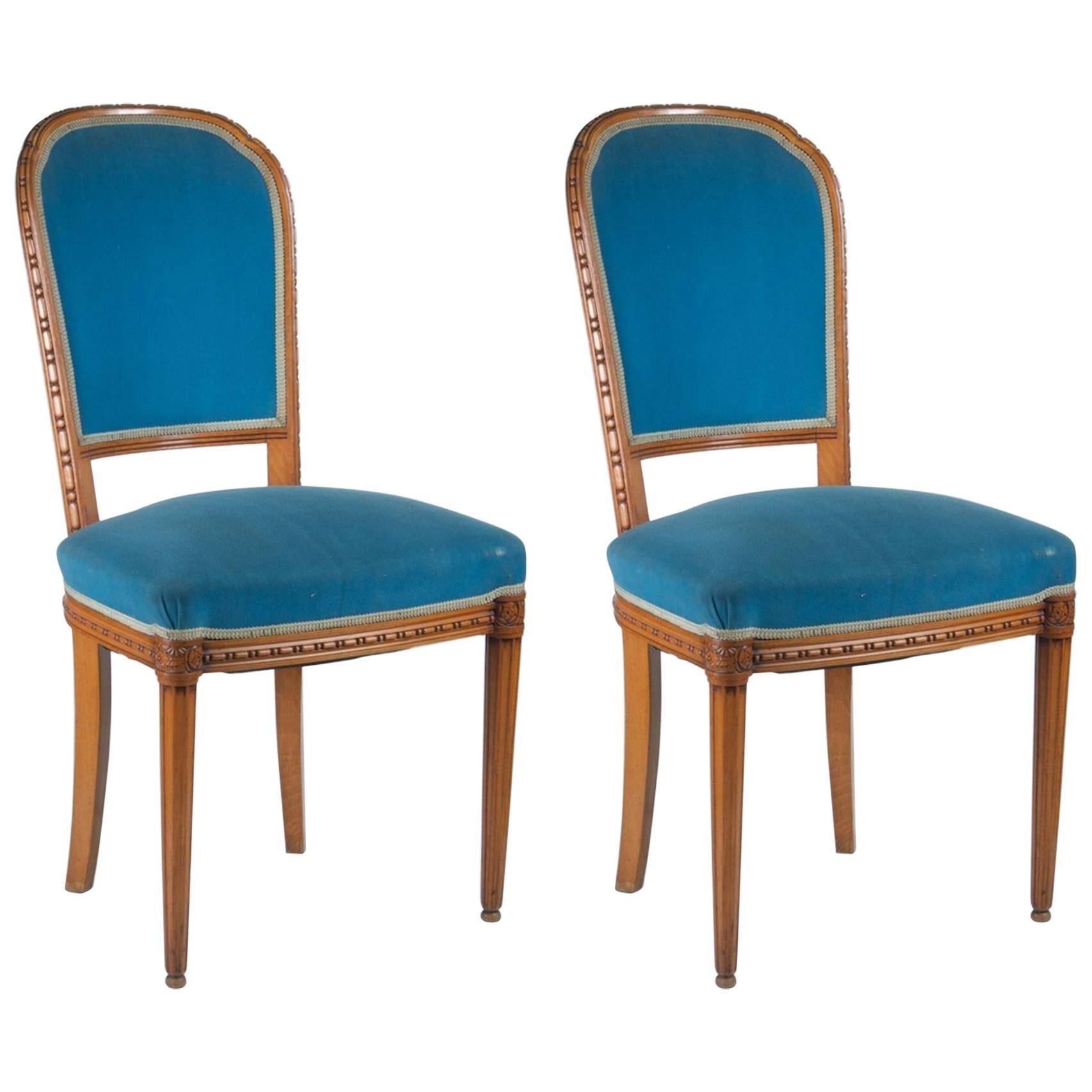 Paul Follot Pair of Side Chairs