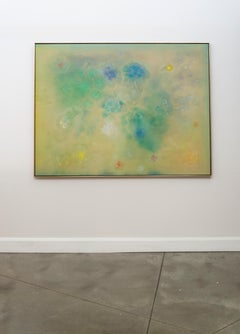 Flora Key Fantasy - large, colourful, expressionist abstract, acrylic on canvas