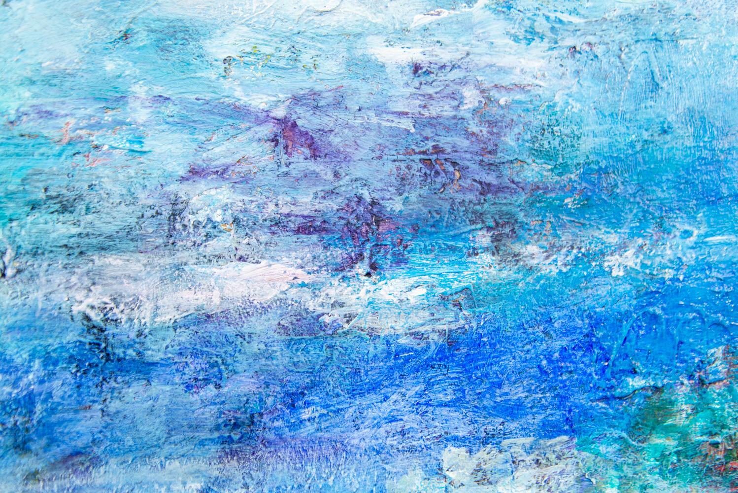 Côte fleurie - contemporain, gestuel, abstrait, empâtement, acrylique sur toile 7