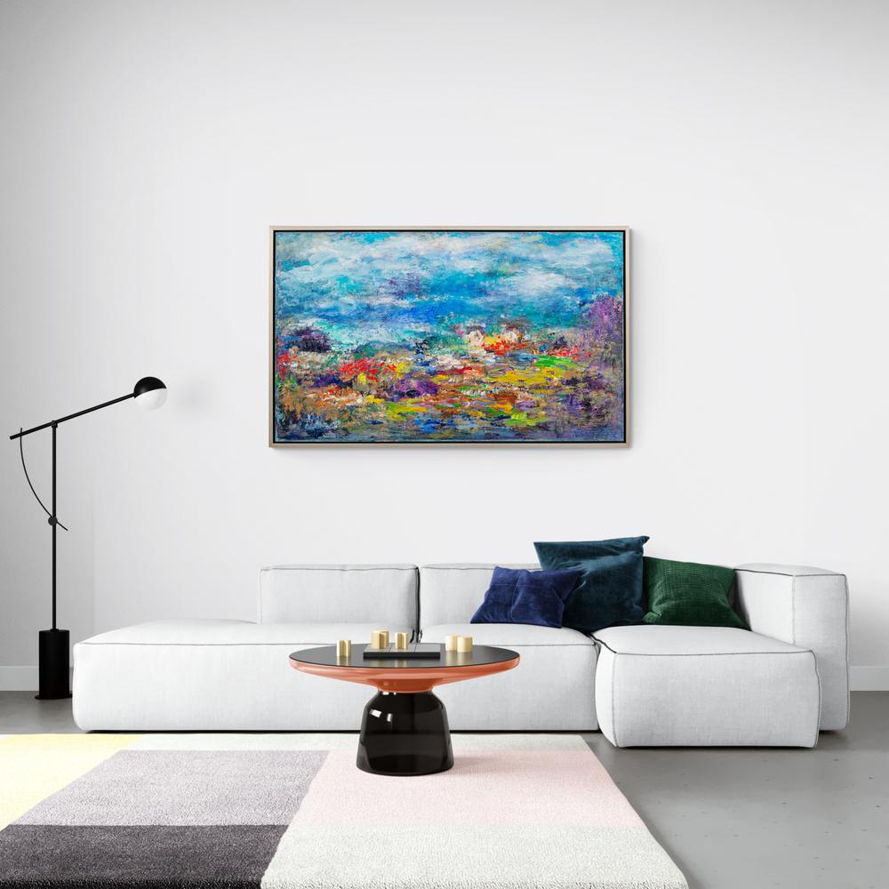 Côte fleurie - contemporain, gestuel, abstrait, empâtement, acrylique sur toile 8