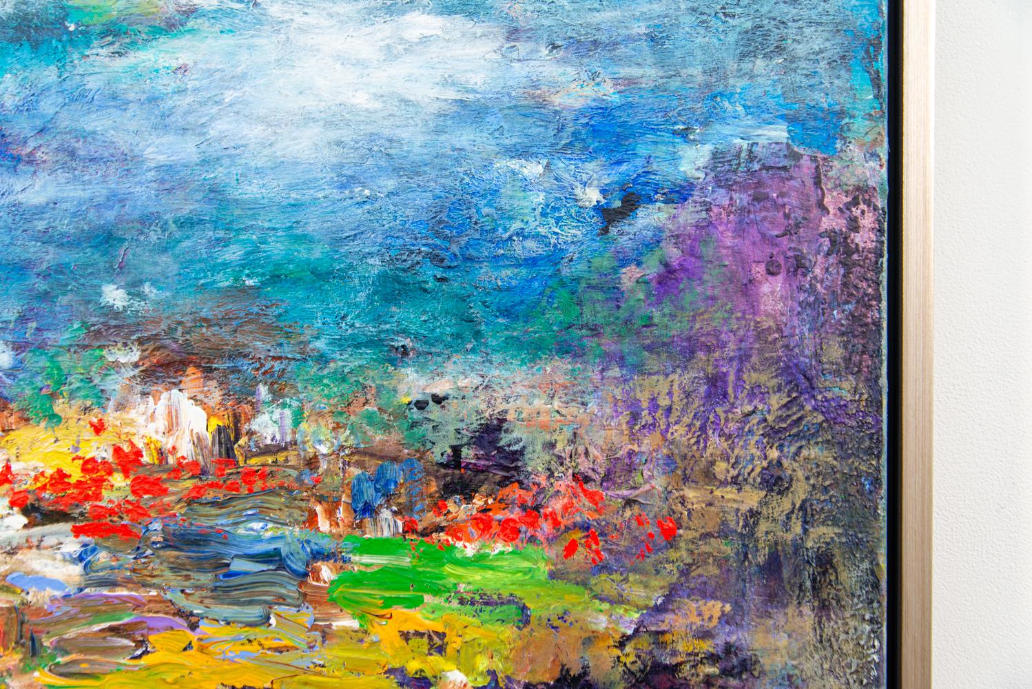 Côte fleurie - contemporain, gestuel, abstrait, empâtement, acrylique sur toile 2