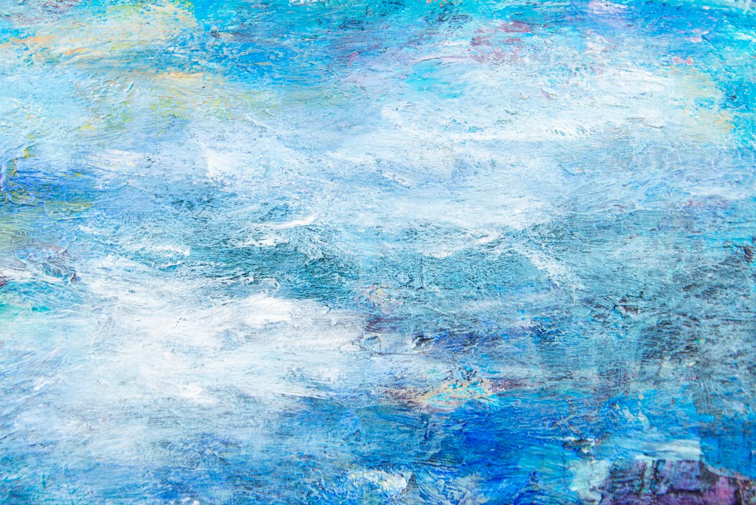 Côte fleurie - contemporain, gestuel, abstrait, empâtement, acrylique sur toile 3