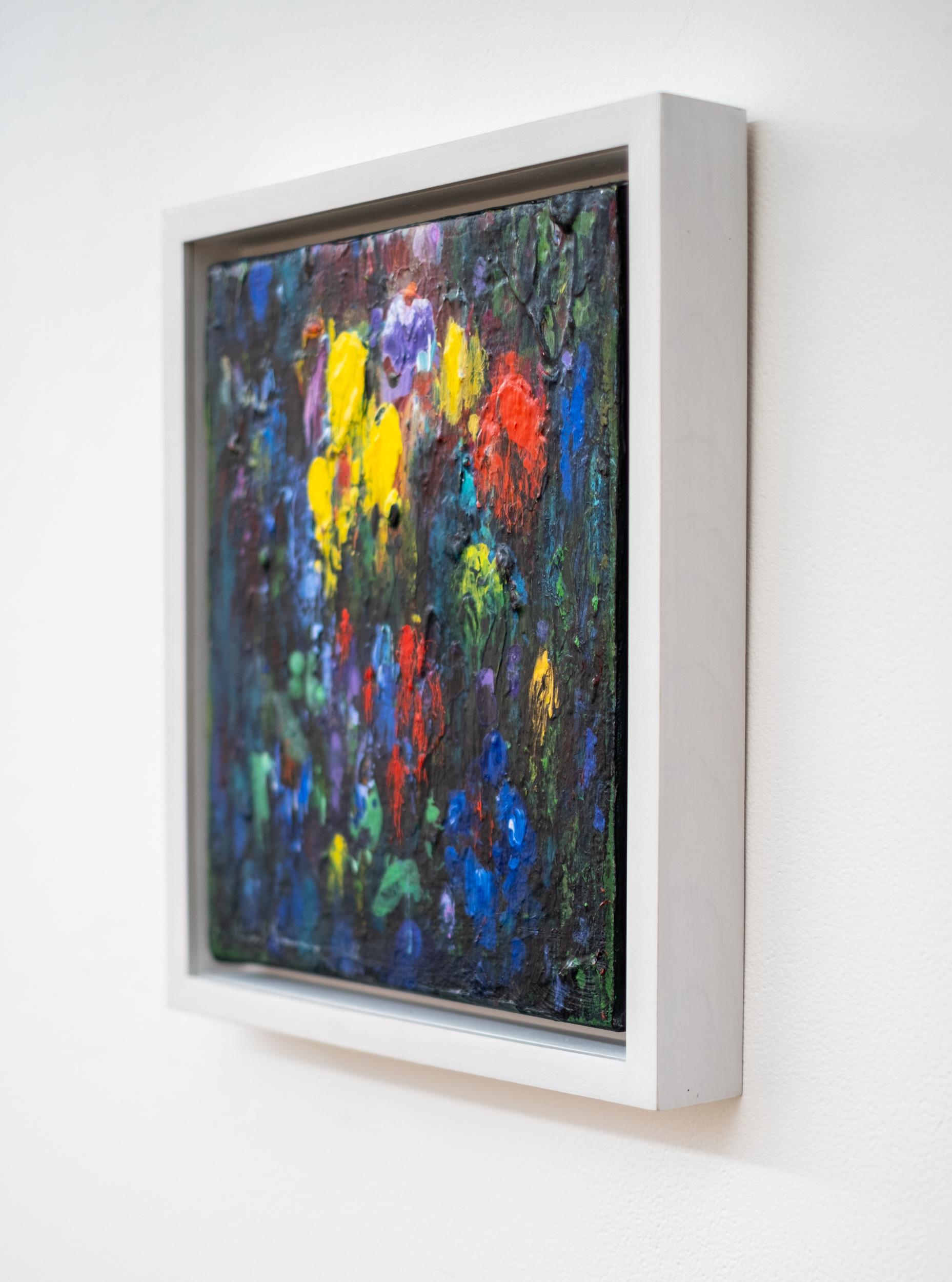 Midnight Haven - contemporaneo, gestuale, astratto, impasto, acrilico su tela - Abstract Painting Nero di Paul Fournier