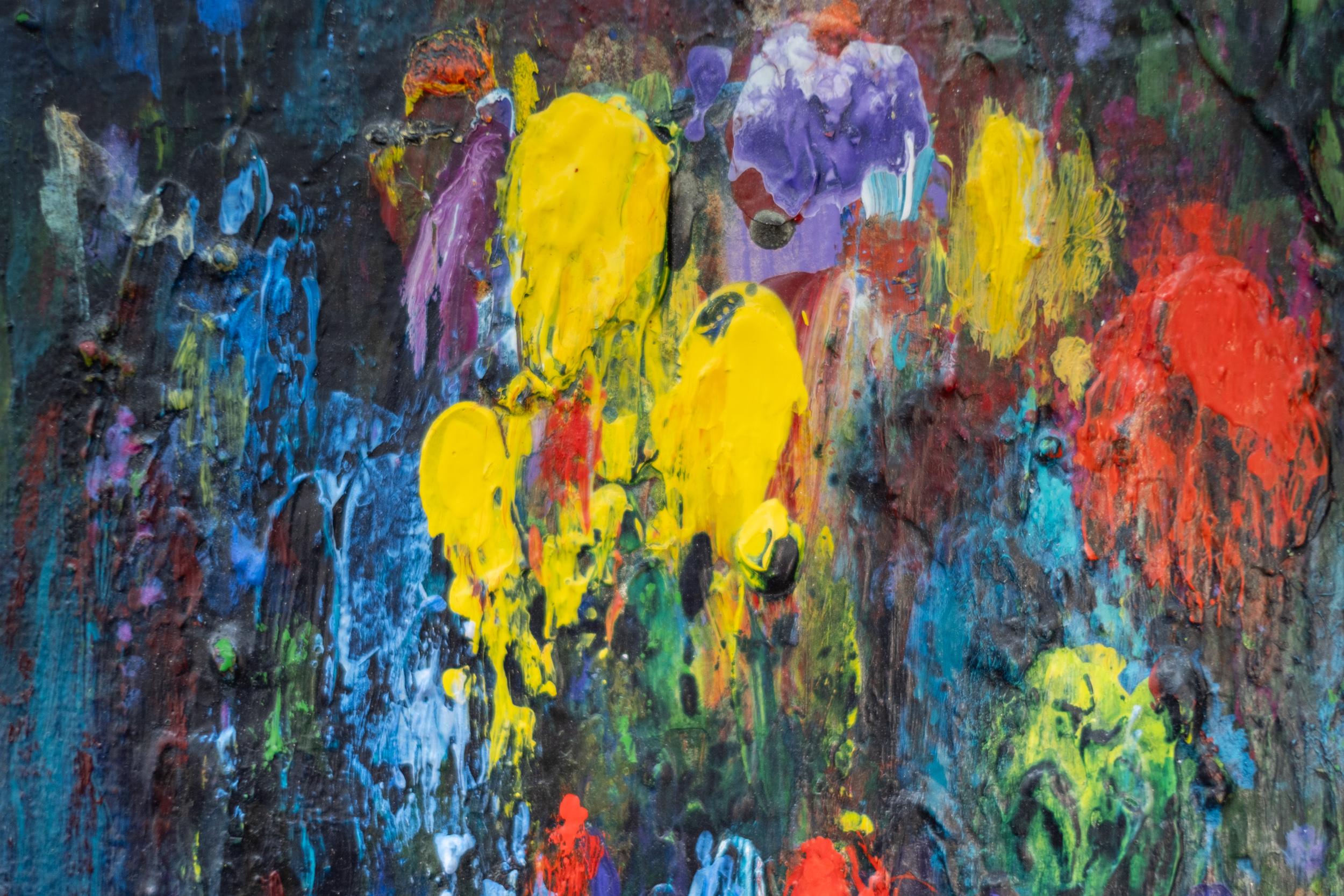 Midnight Haven - contemporaneo, gestuale, astratto, impasto, acrilico su tela in vendita 2