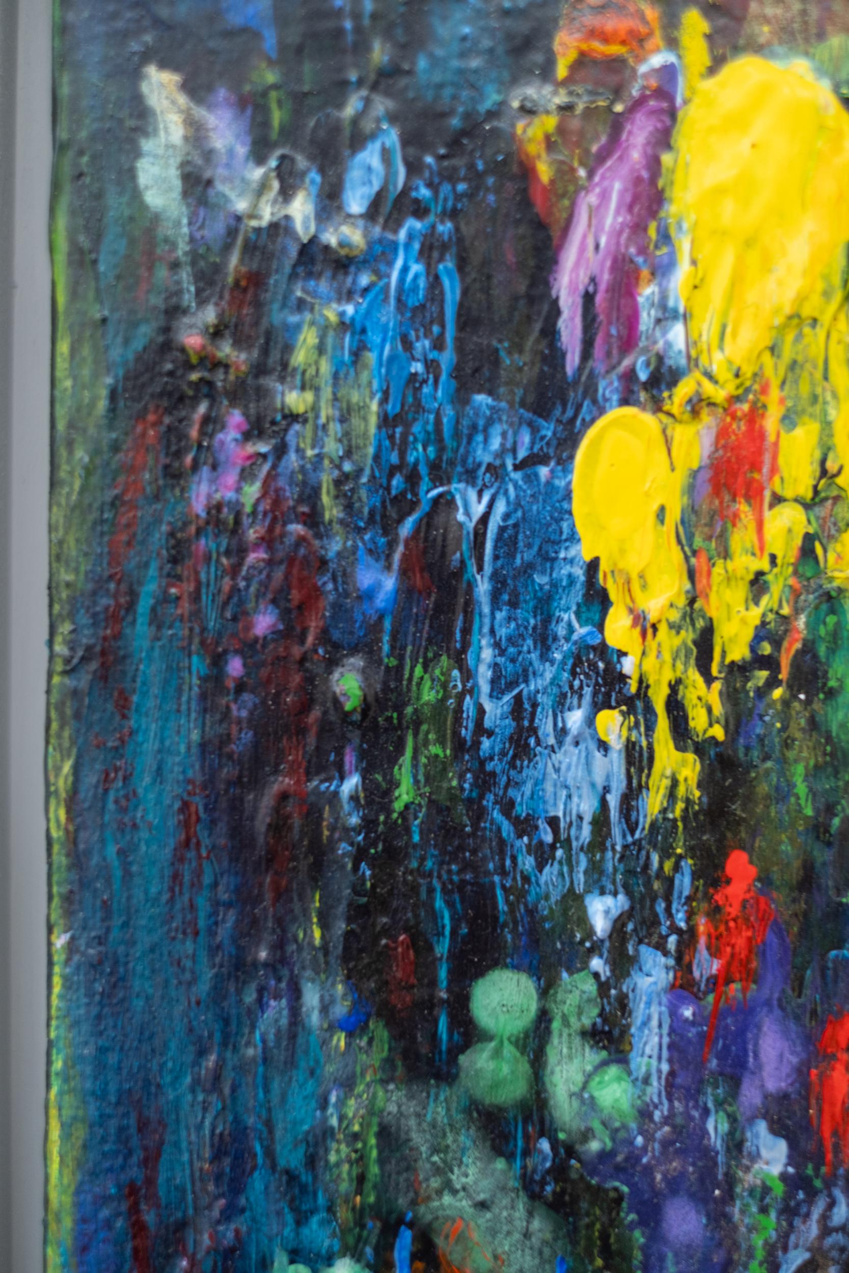 Midnight Haven - contemporaneo, gestuale, astratto, impasto, acrilico su tela in vendita 4