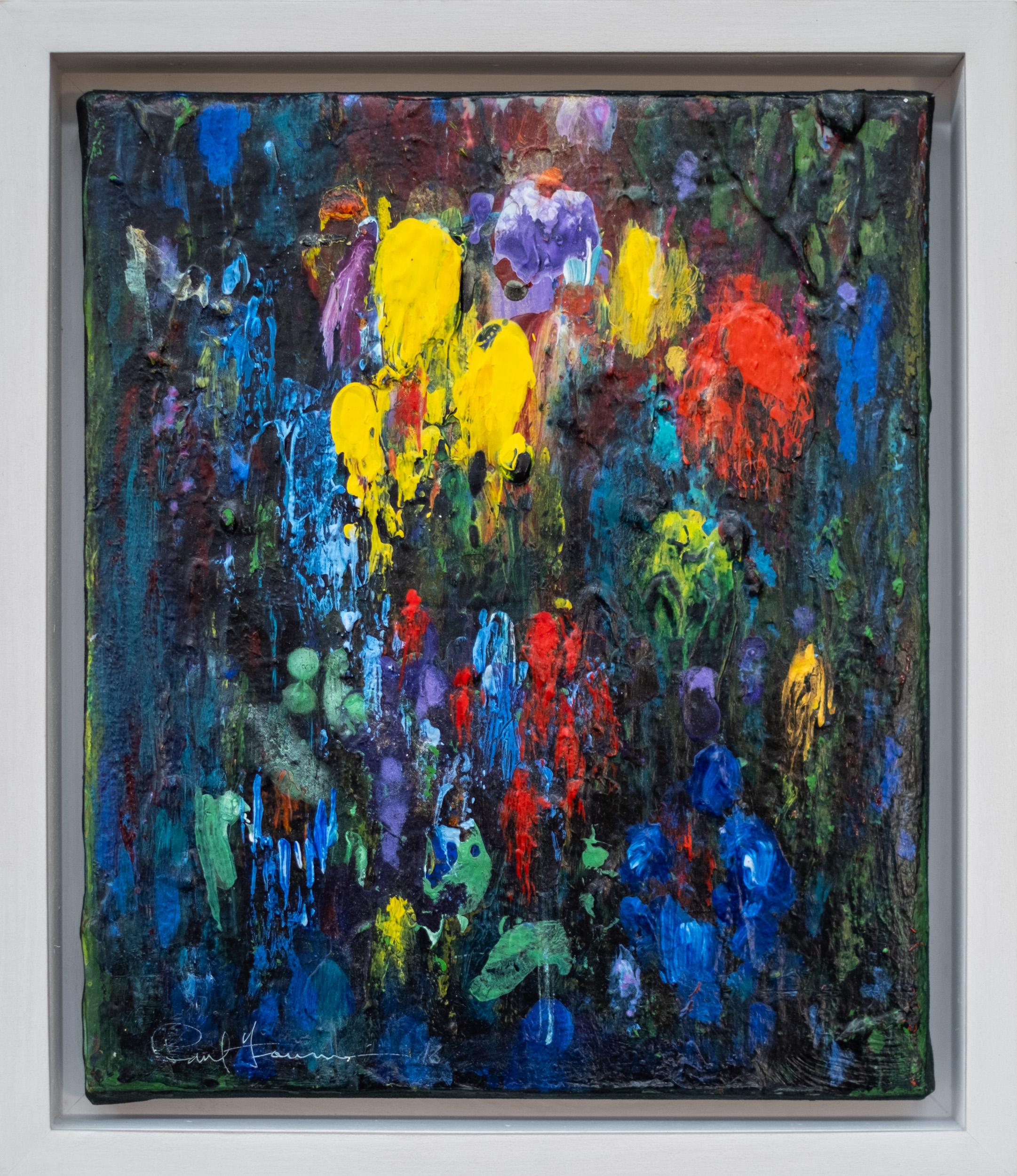 Abstract Painting di Paul Fournier - Midnight Haven - contemporaneo, gestuale, astratto, impasto, acrilico su tela
