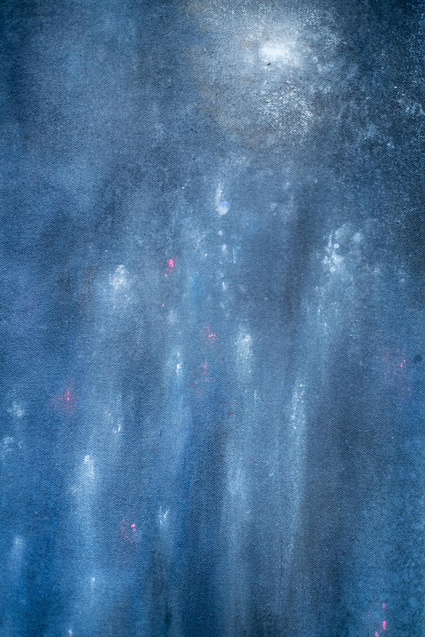 Notturno - contemporaneo, gestuale, astratto, acrilico su tela in vendita 5