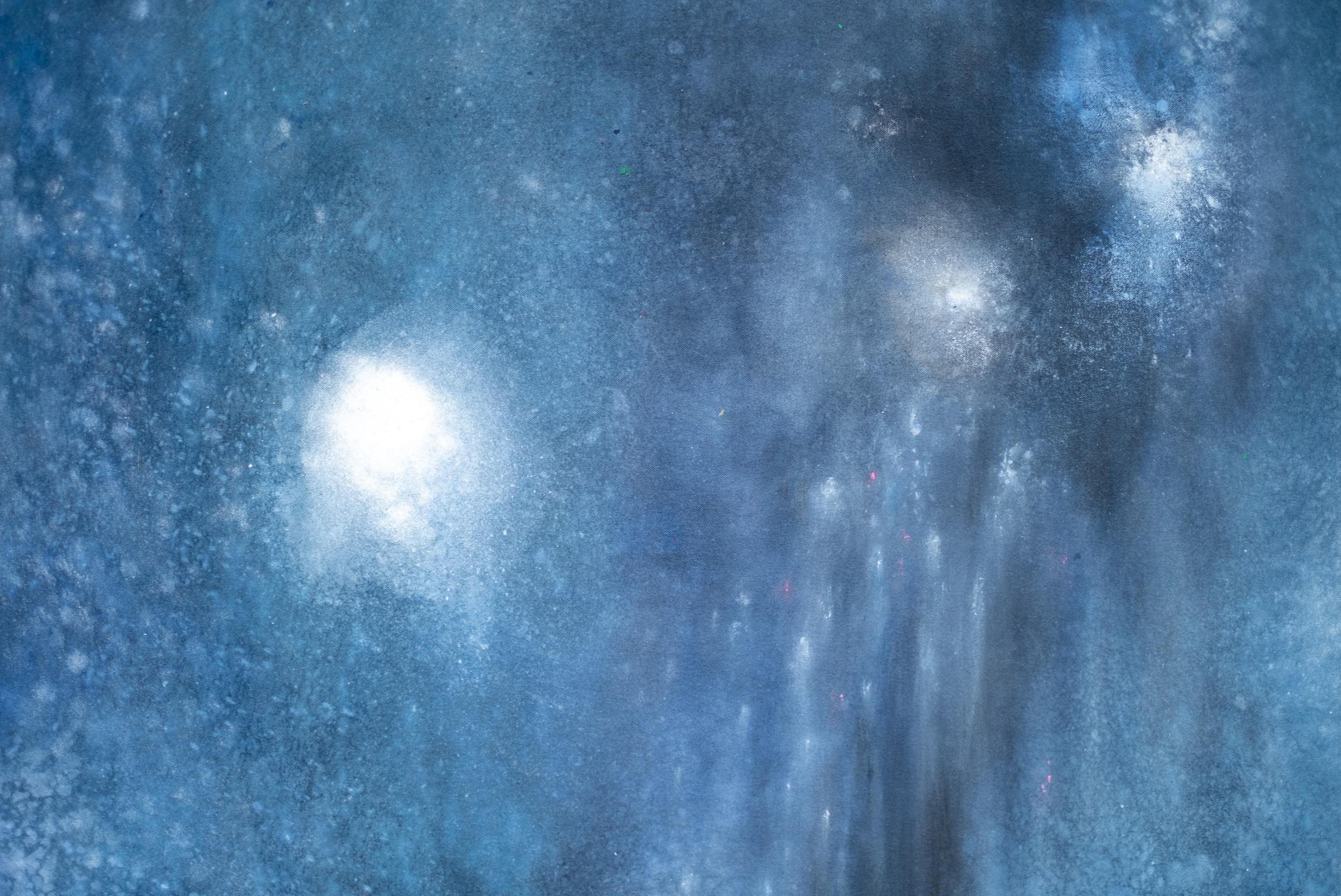Notturno - contemporaneo, gestuale, astratto, acrilico su tela in vendita 1