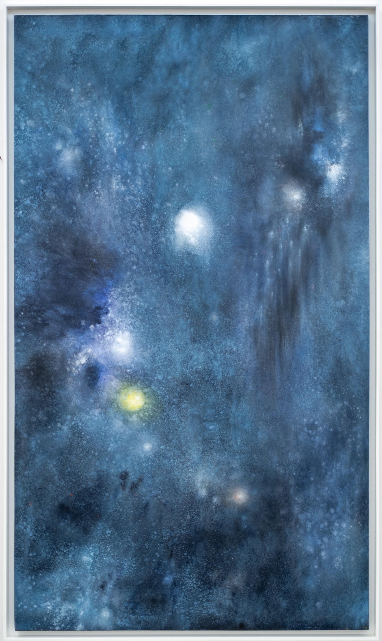 Abstract Painting di Paul Fournier - Notturno - contemporaneo, gestuale, astratto, acrilico su tela