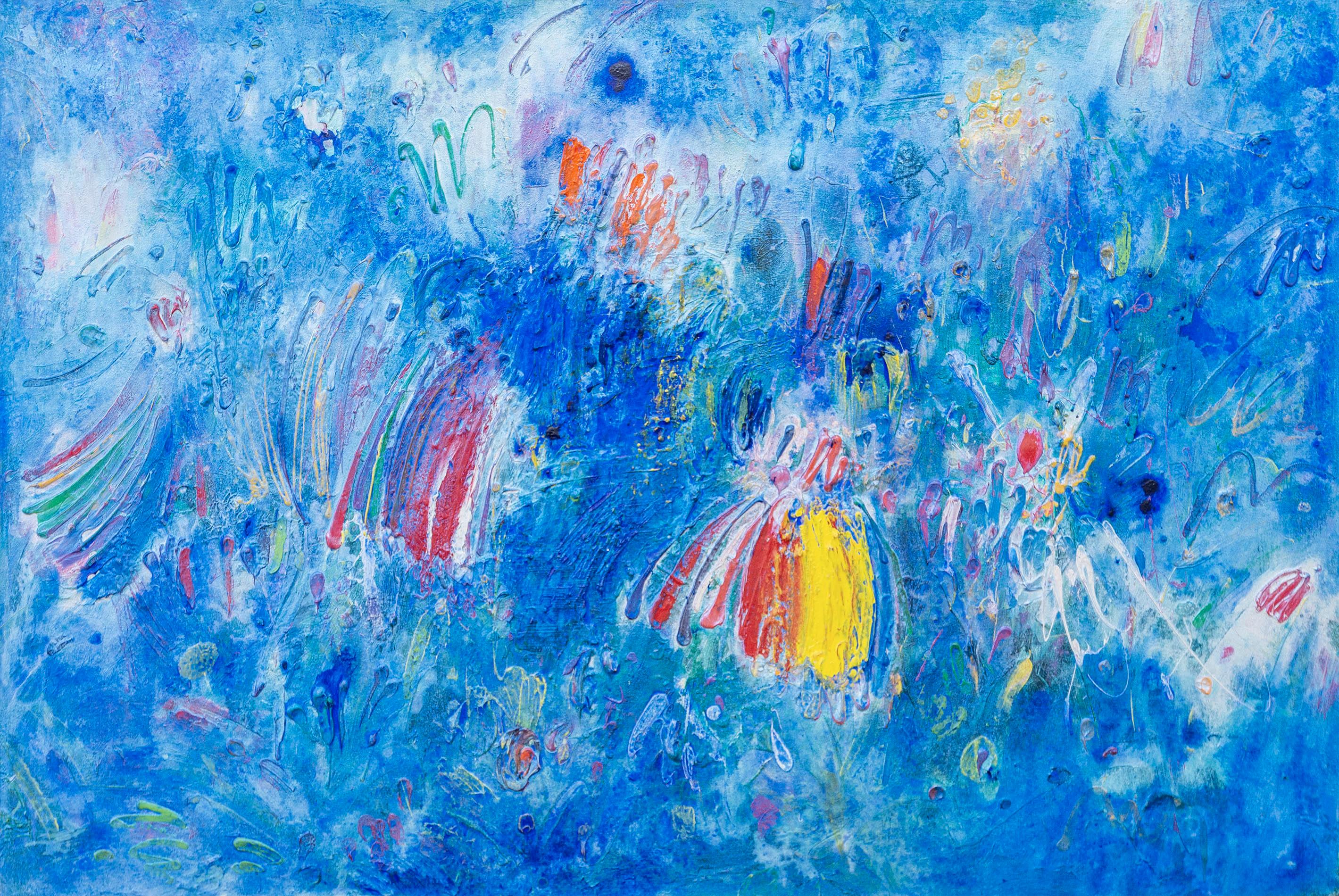 Tropic Celebration - Gemälde, Acryl auf Leinwand