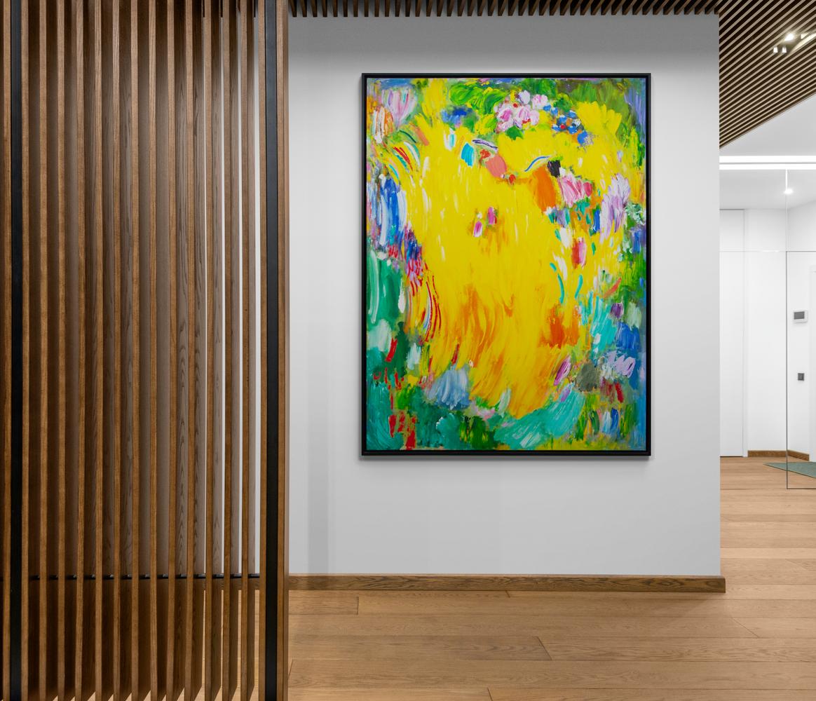 A riot of glorious colour splashes across the canvas in this beautiful painting by Canadian artist Paul Fournier. Considered to be one of Canada’s most significant abstract expressionists, Fournier received early praise from the distinguished NY art