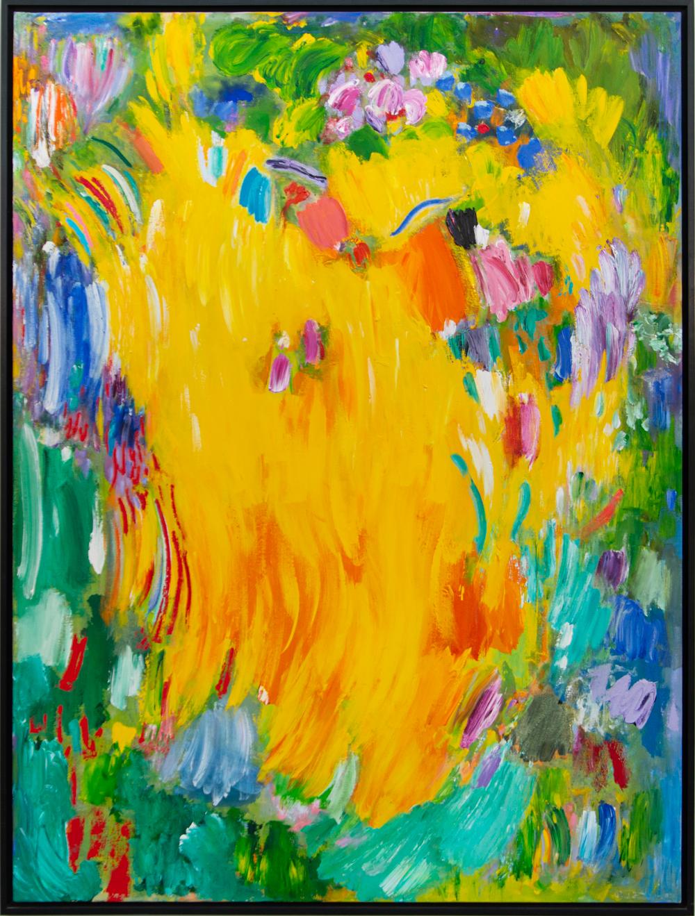 Paul Fournier Abstract Painting - Tropic Noon - large, bright, colorful, abstract expressionist, acrylic on canvas