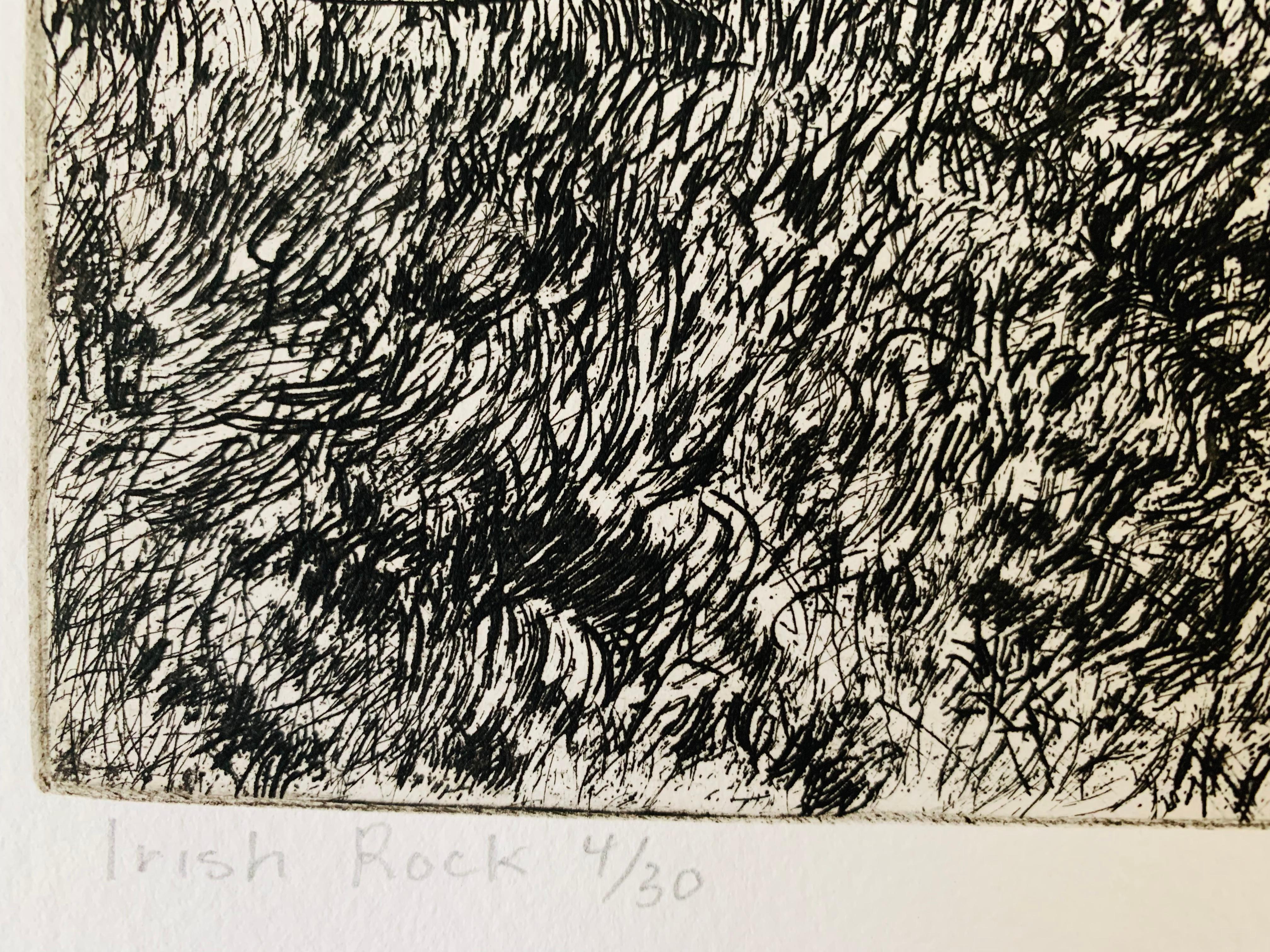 Rock irlandais - Noir Landscape Print par Paul Fournier