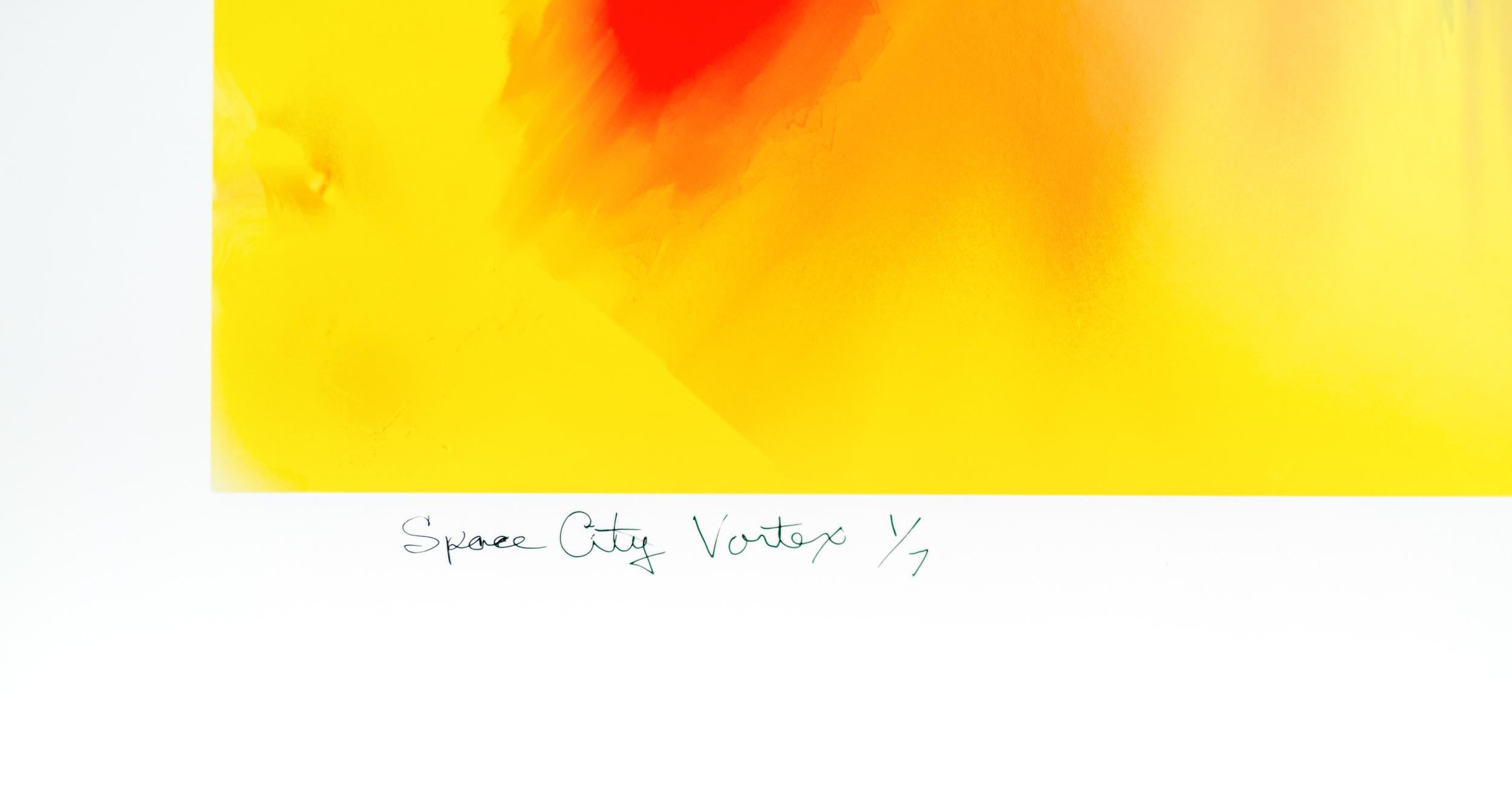 Space City Vortex 1/7 - contemporary, abstract, digital collage print - Print by Paul Fournier