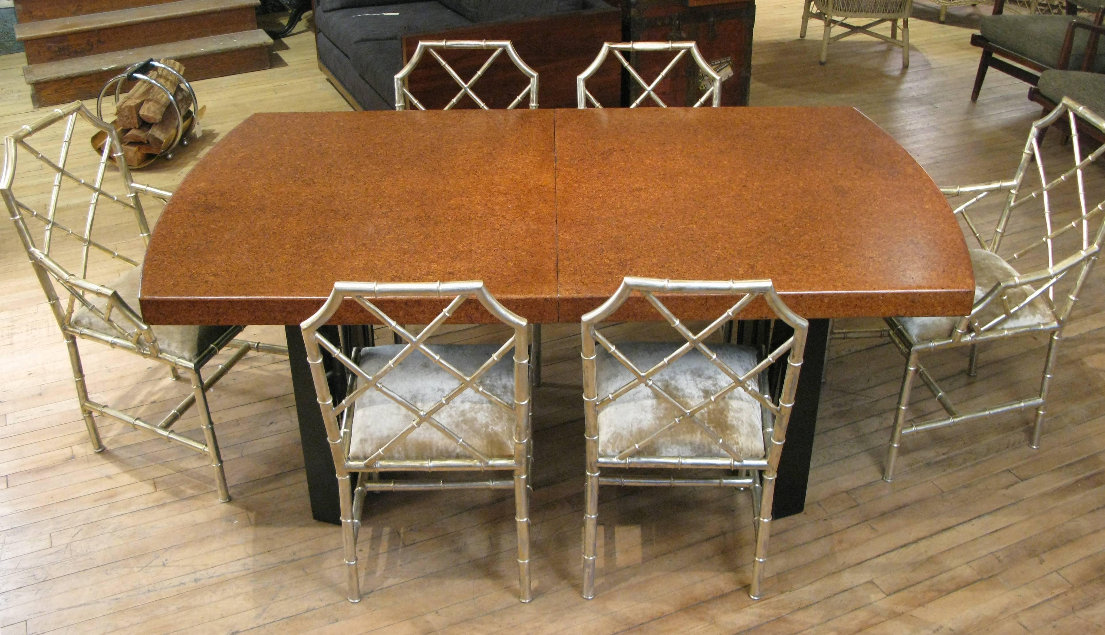 Mid-20th Century Paul Frankl 1940s Dining Table in Mahogany and Cork