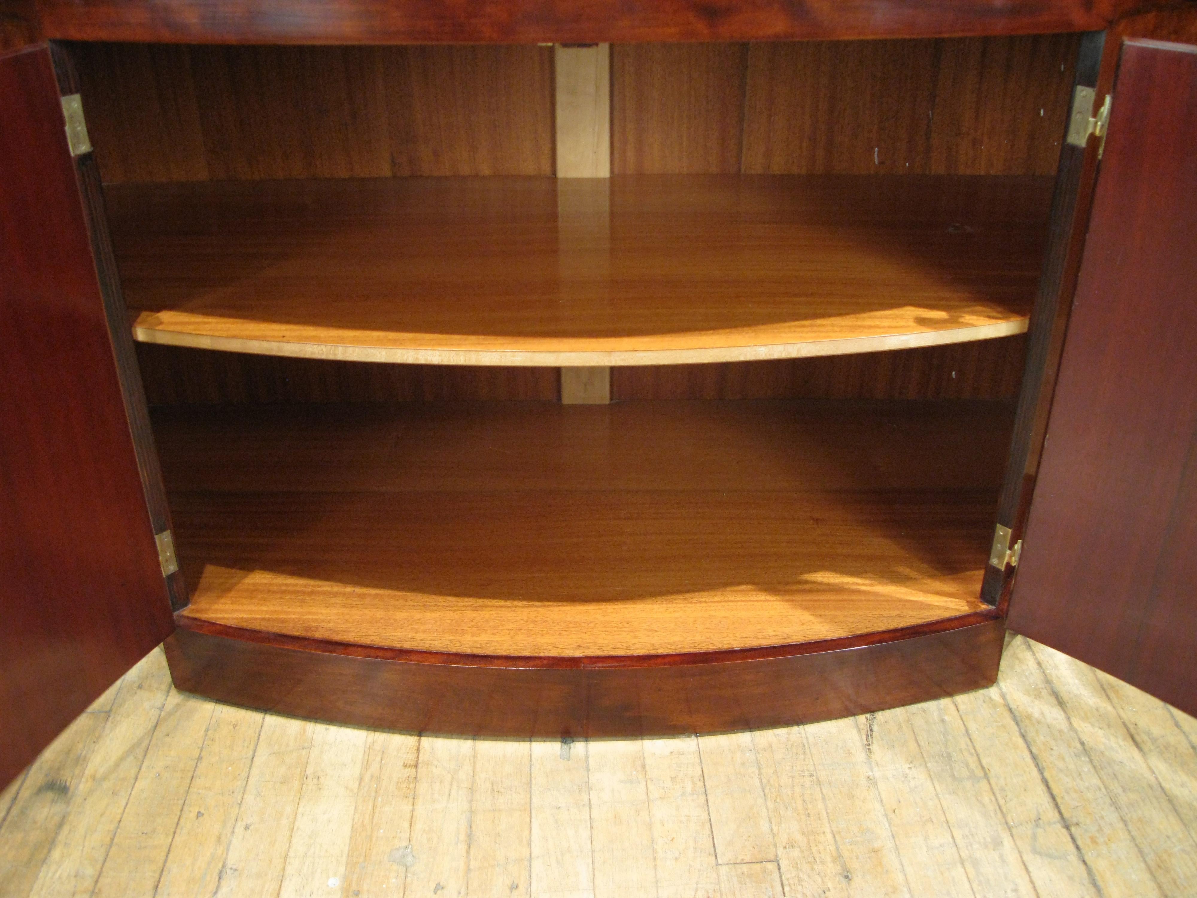Mid-20th Century Paul Frankl 1950s Mahogany Bookcase Cabinet