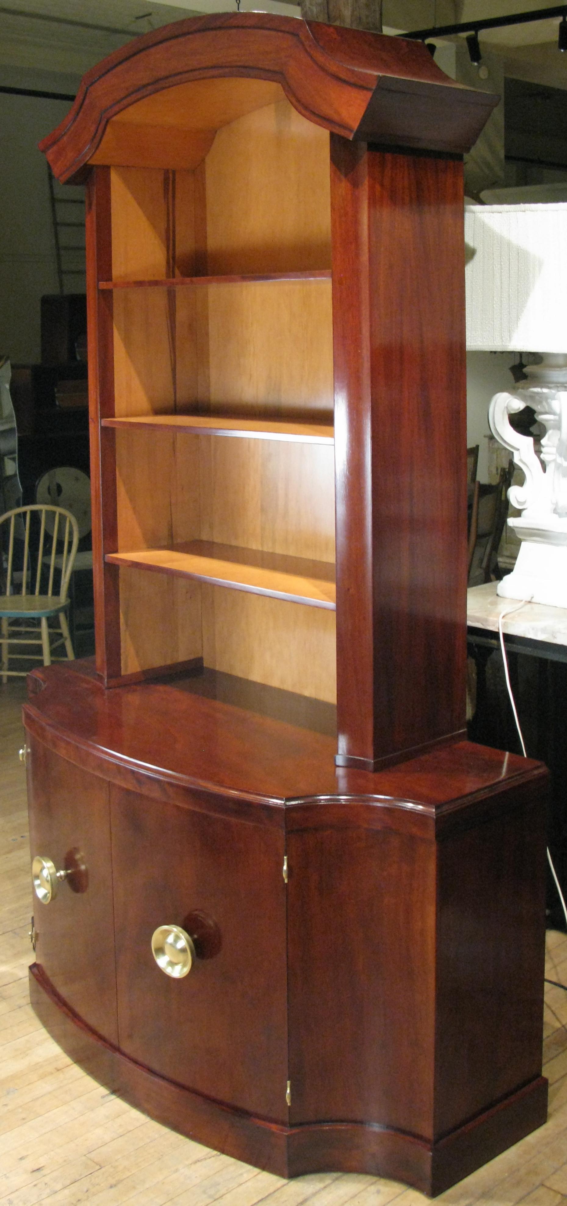 Paul Frankl 1950s Mahogany Bookcase Cabinet 1