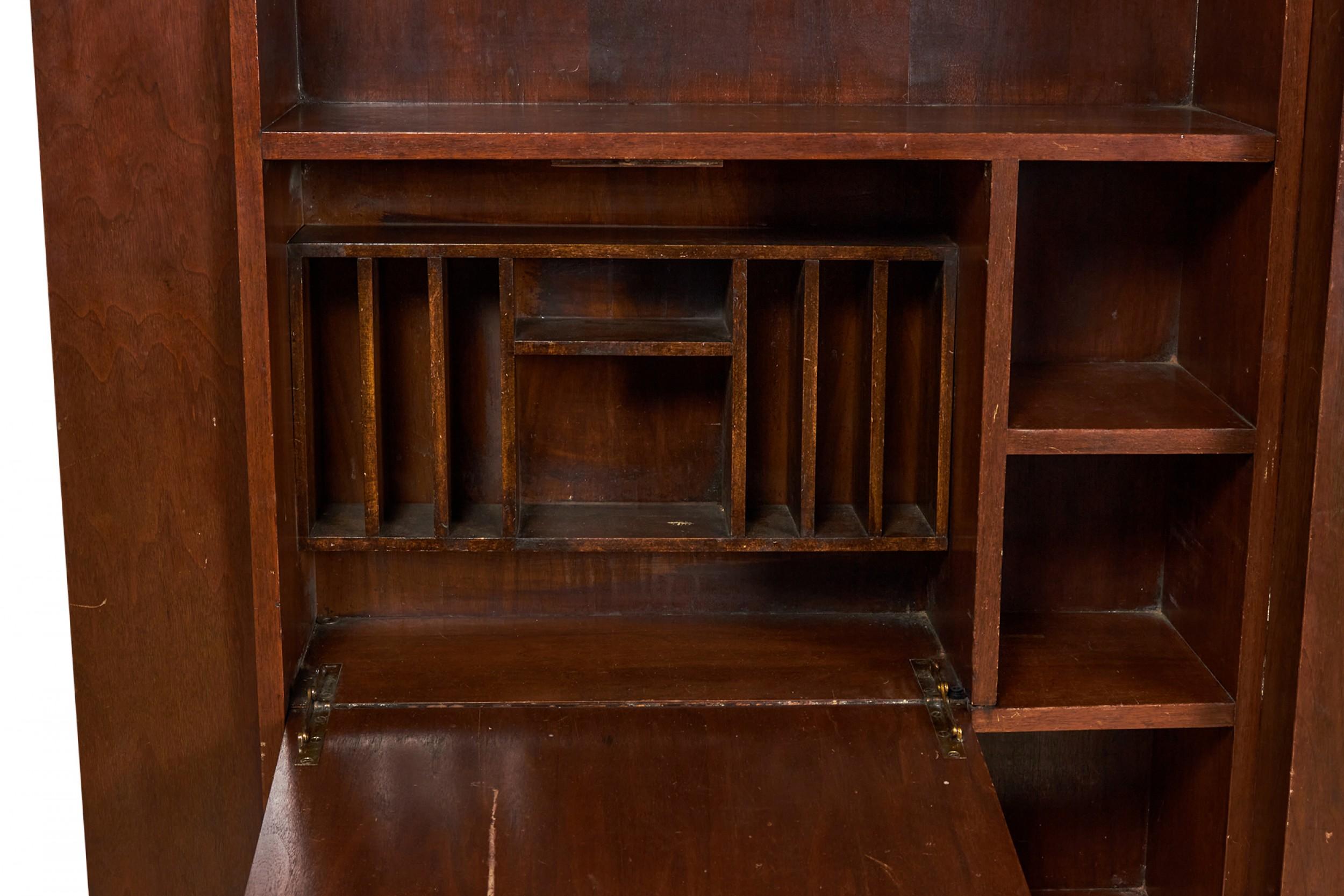Paul Frankl American Mid-Century Fall Front Walnut Skyscraper Desk For Sale 5