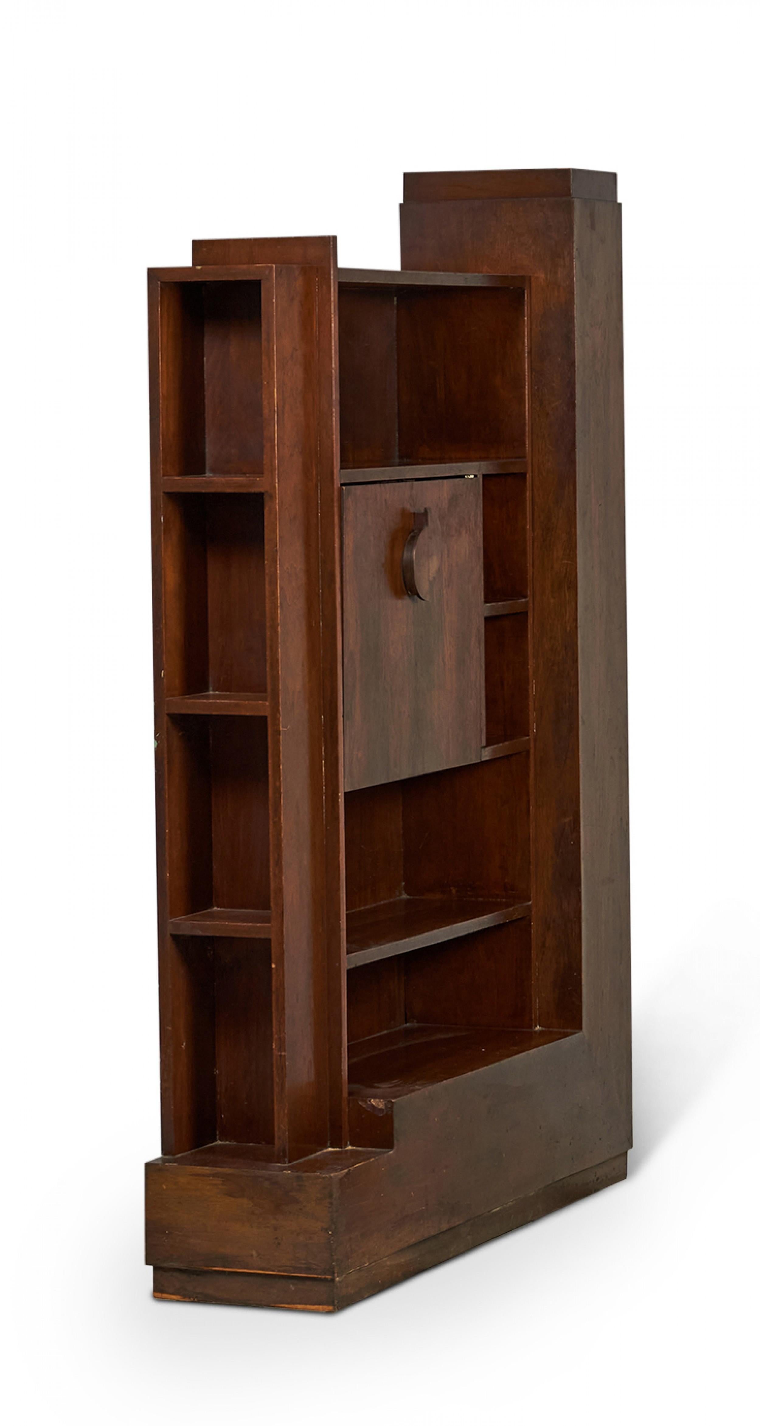 Paul Frankl American Mid-Century Fall Front Walnut Skyscraper Desk For Sale 2