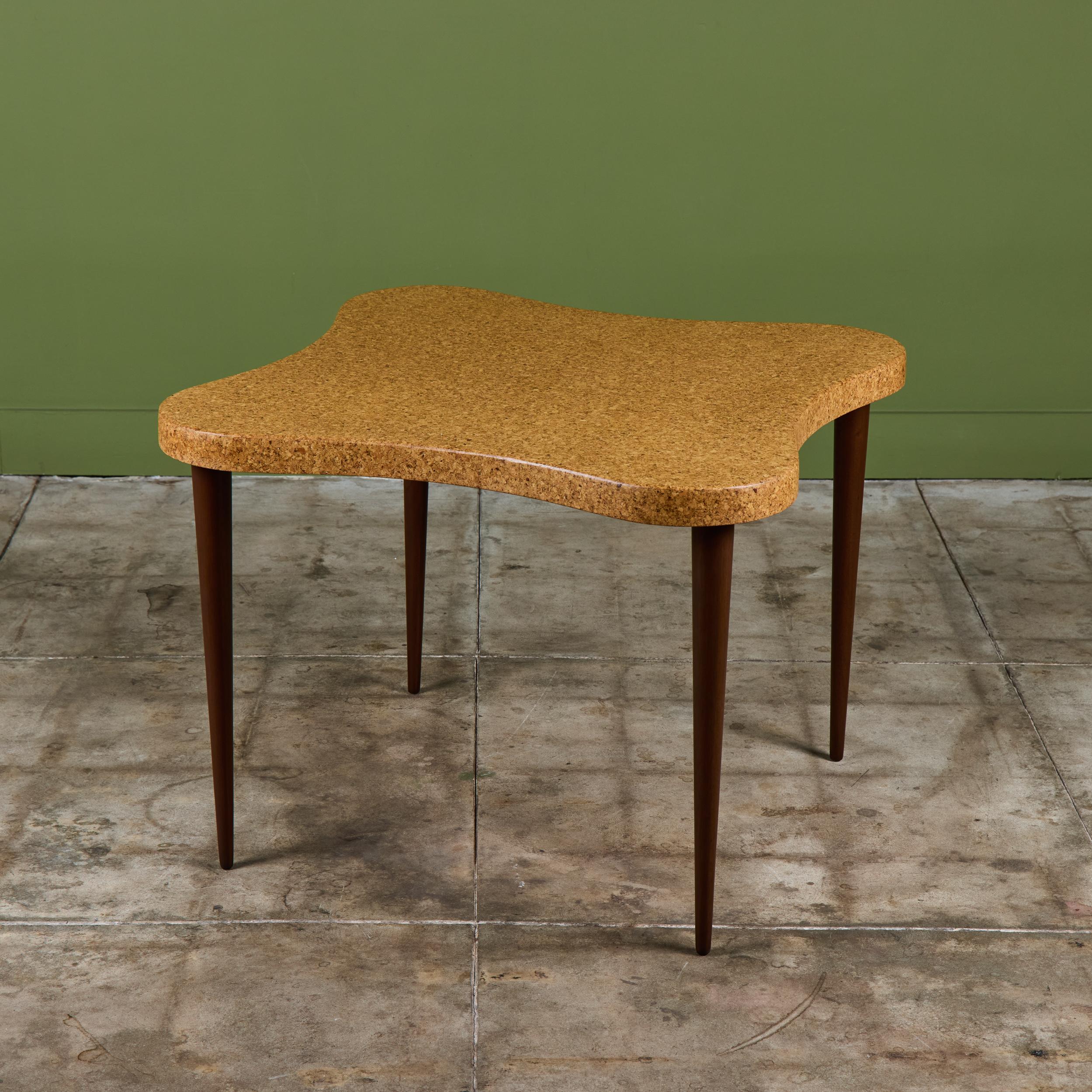 Paul Frankl Amoeba Cork Card Table per Johnson Furniture Co. in vendita 3