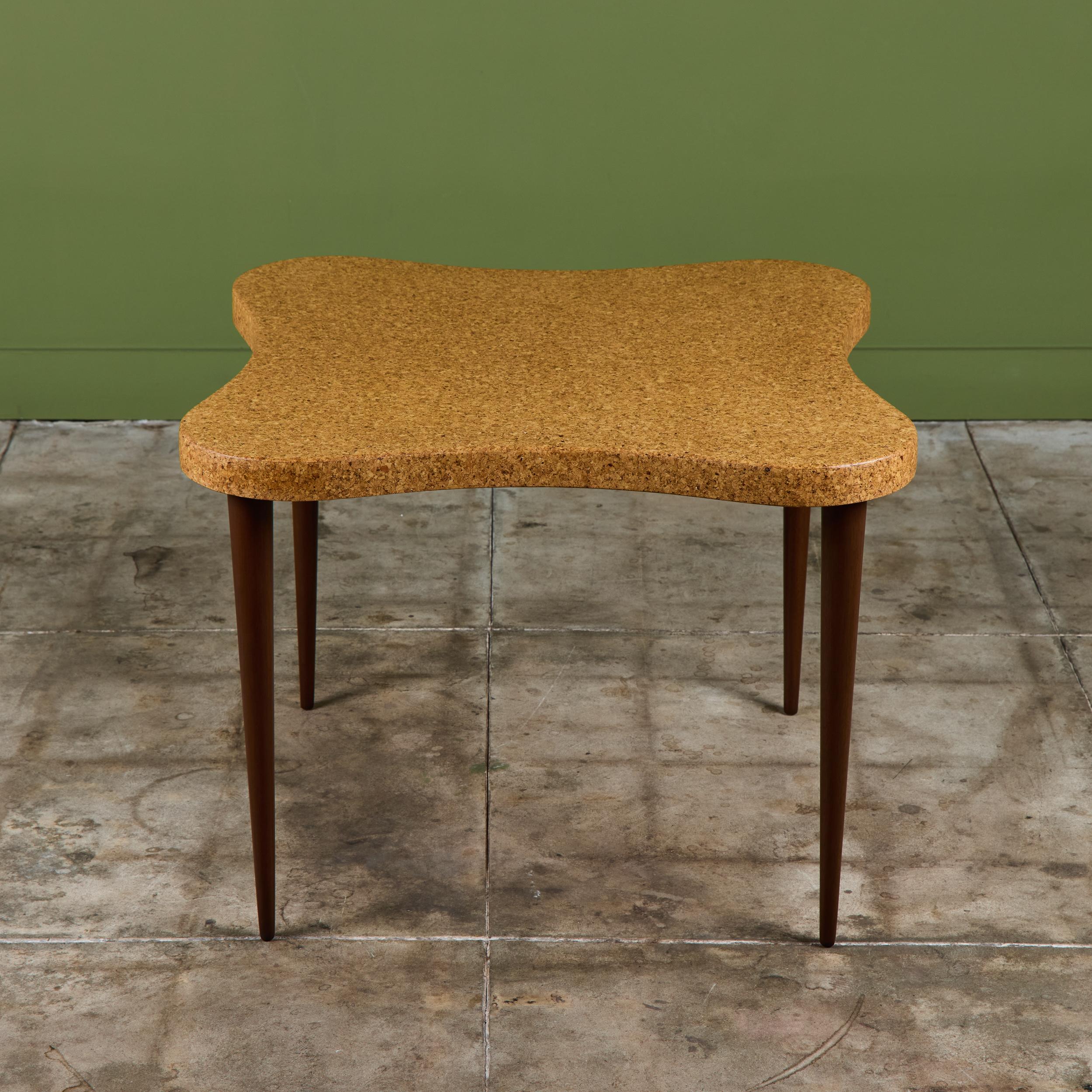 Paul Frankl Amoeba Cork Card Table per Johnson Furniture Co. in vendita 4