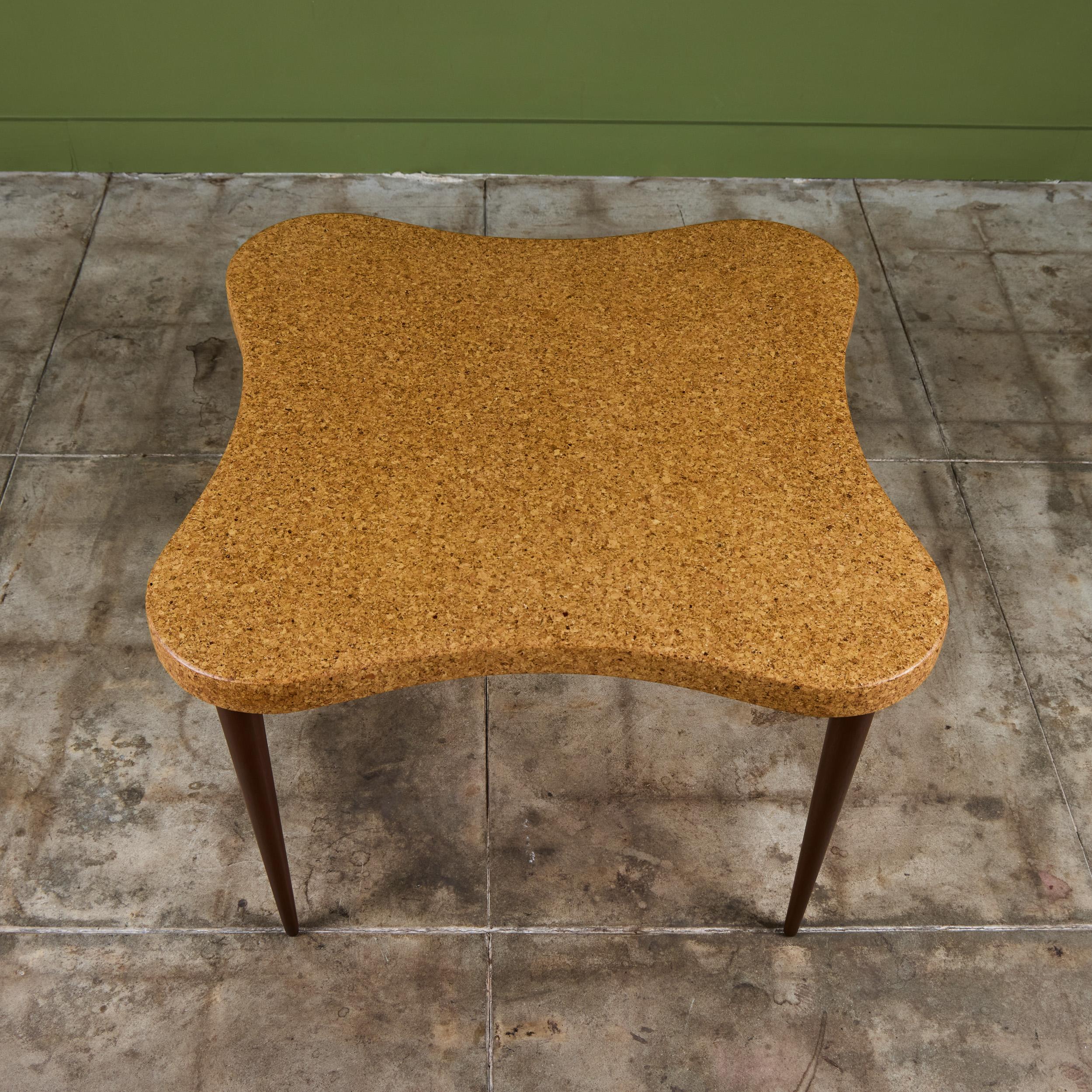 Paul Frankl Amoeba Cork Card Table per Johnson Furniture Co. in vendita 5