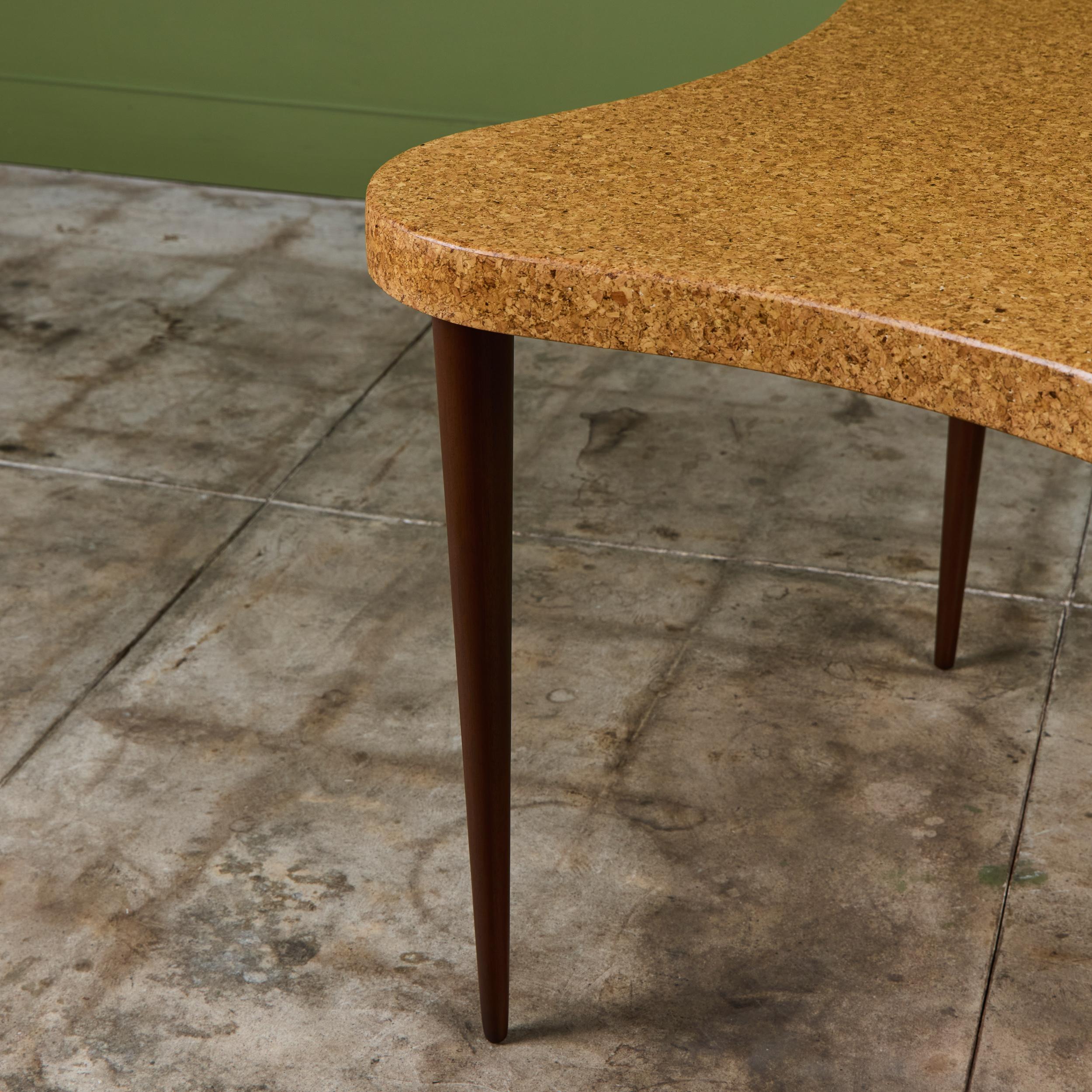 Paul Frankl Amoeba Cork Card Table per Johnson Furniture Co. in vendita 9