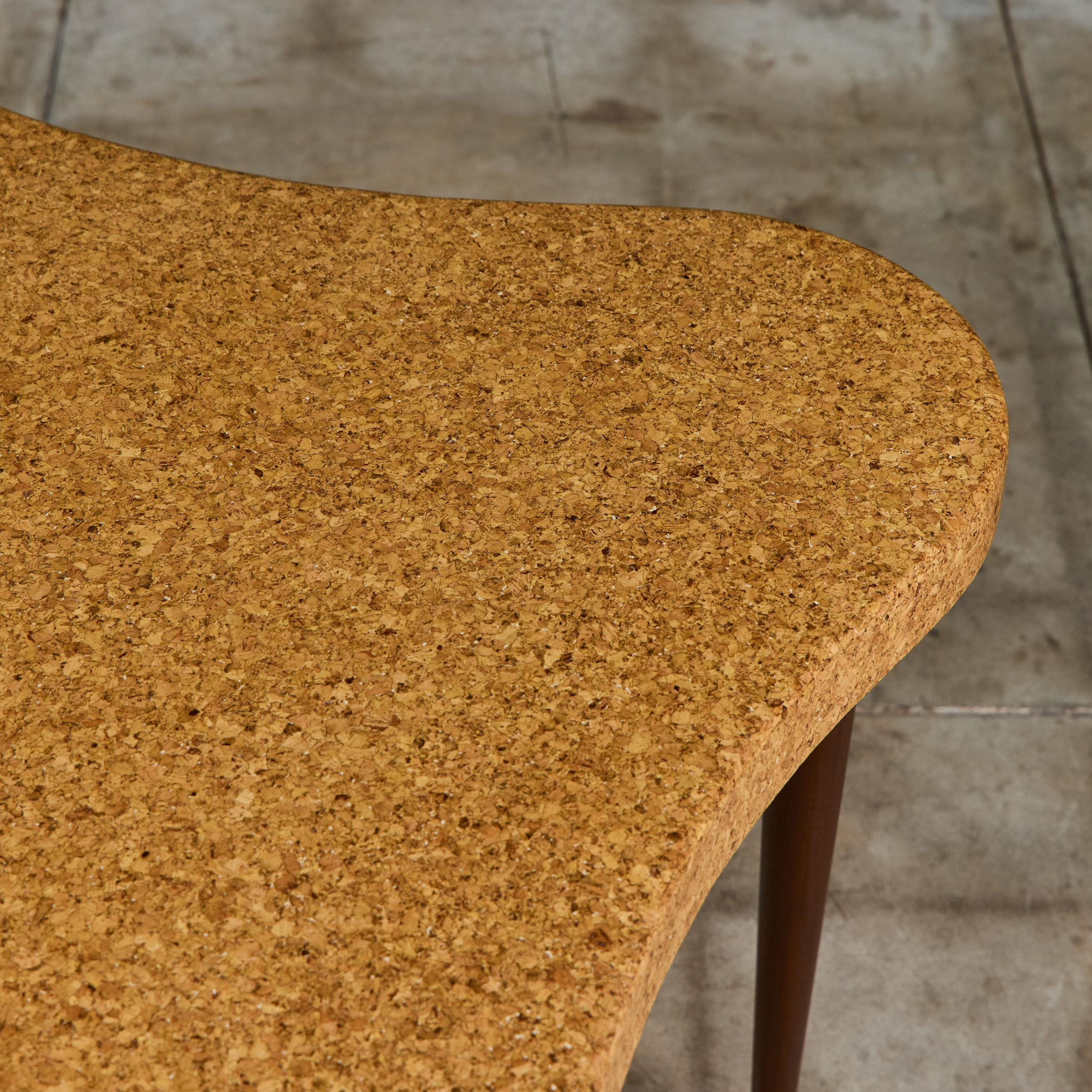 Paul Frankl Amoeba Cork Card Table per Johnson Furniture Co. in vendita 10
