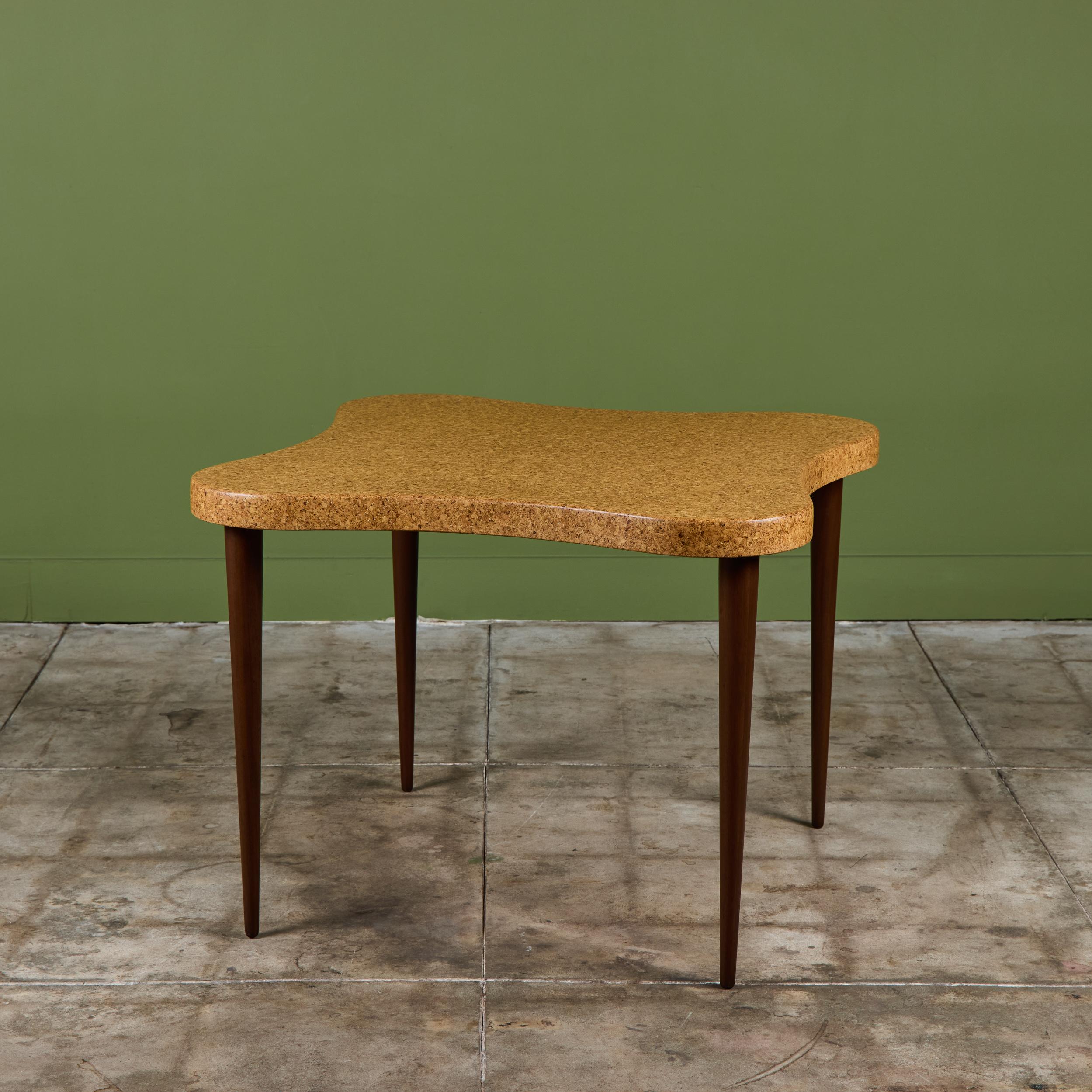 Paul Frankl Amoeba Cork Card Table per Johnson Furniture Co. in vendita 1