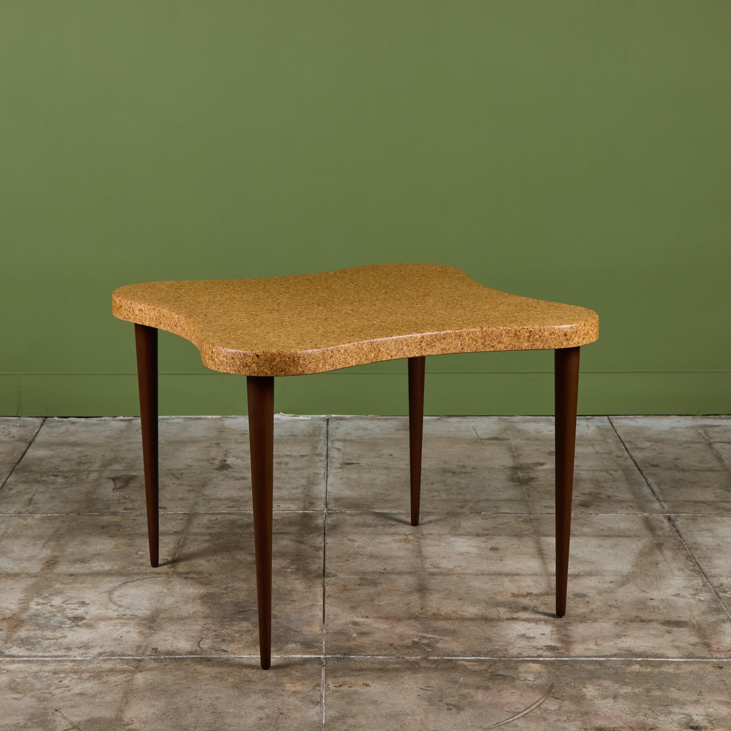 Paul Frankl Amoeba Cork Card Table per Johnson Furniture Co. in vendita 2