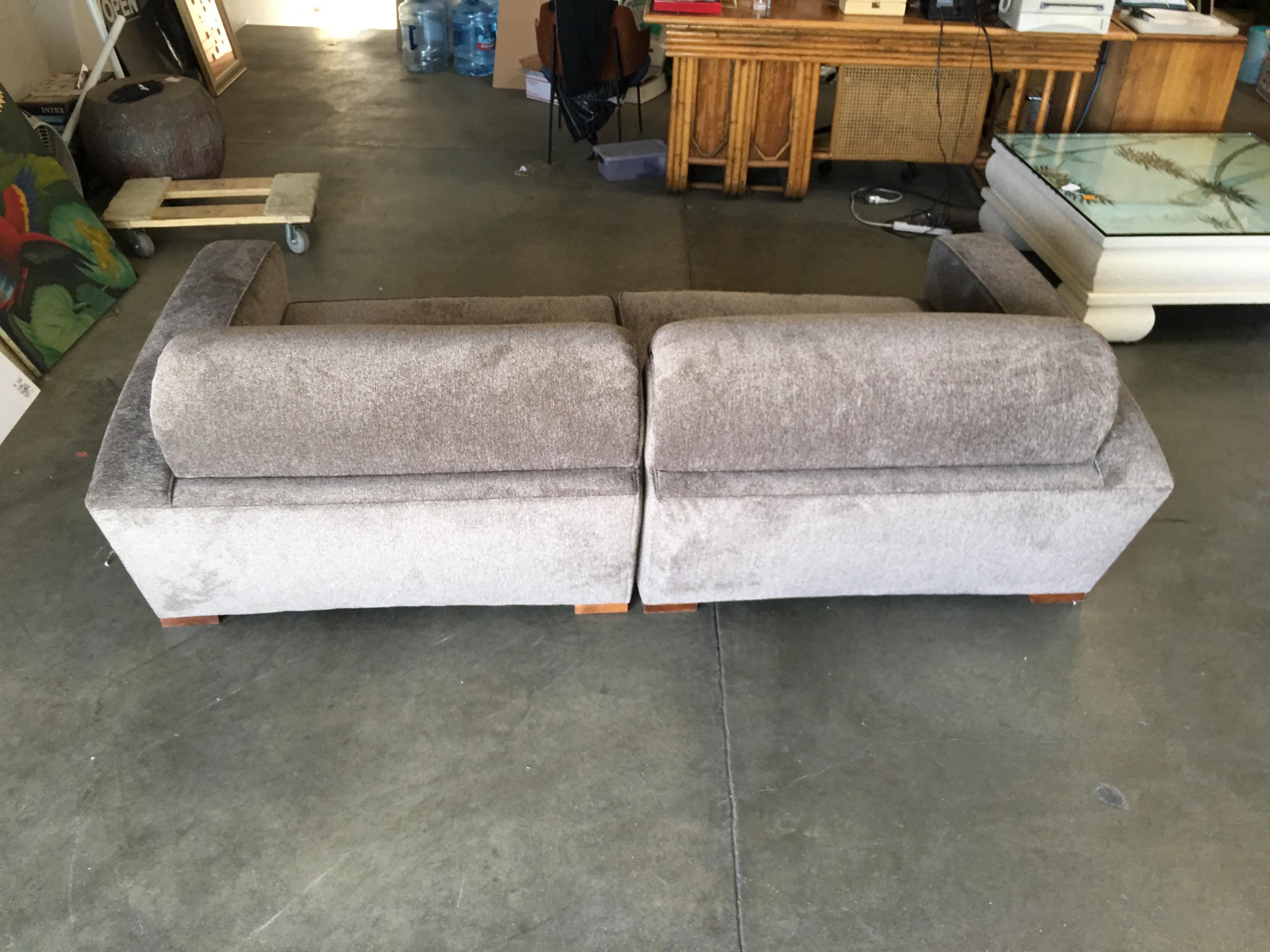 American Paul Frankl Art Deco Speed Sectional Sofa, circa 1940 For Sale