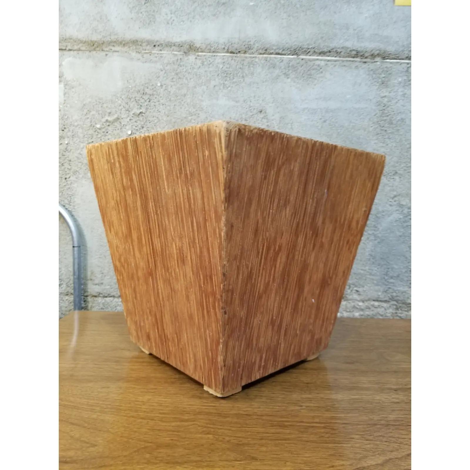 Mid-Century Modern Paul Frankl Attributed Waste Basket For Sale