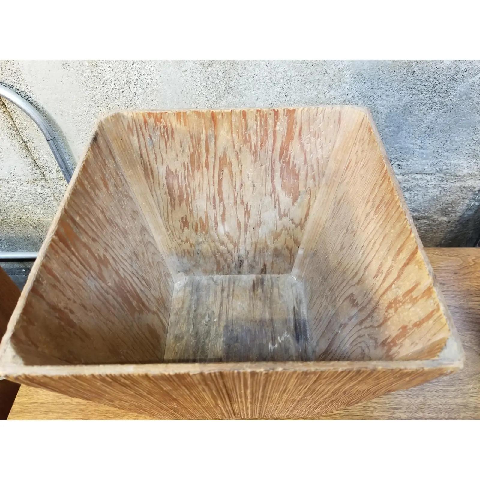 Wood Paul Frankl Attributed Waste Basket For Sale