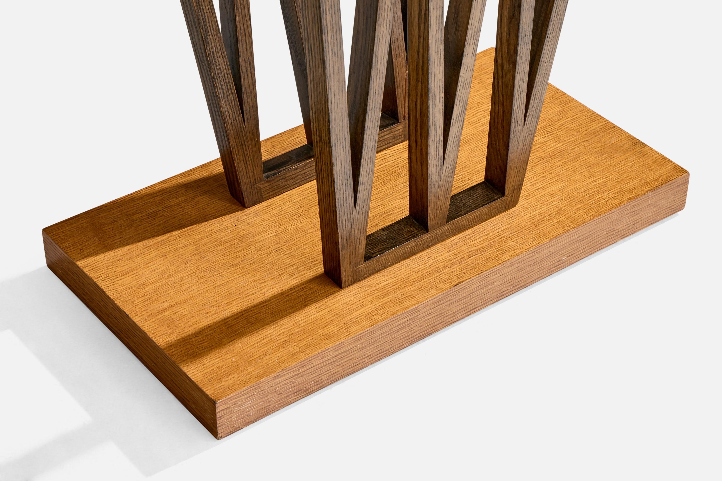 Paul Frankl, table console, Oak Oak, USA, années 1950 en vente 1