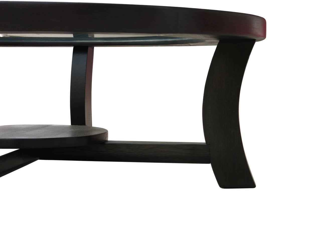 American Paul Frankl Black Stepped Coffee Table for Brown Saltman For Sale