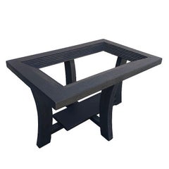 Paul Frankl Black Stepped Side Table for Brown Saltman